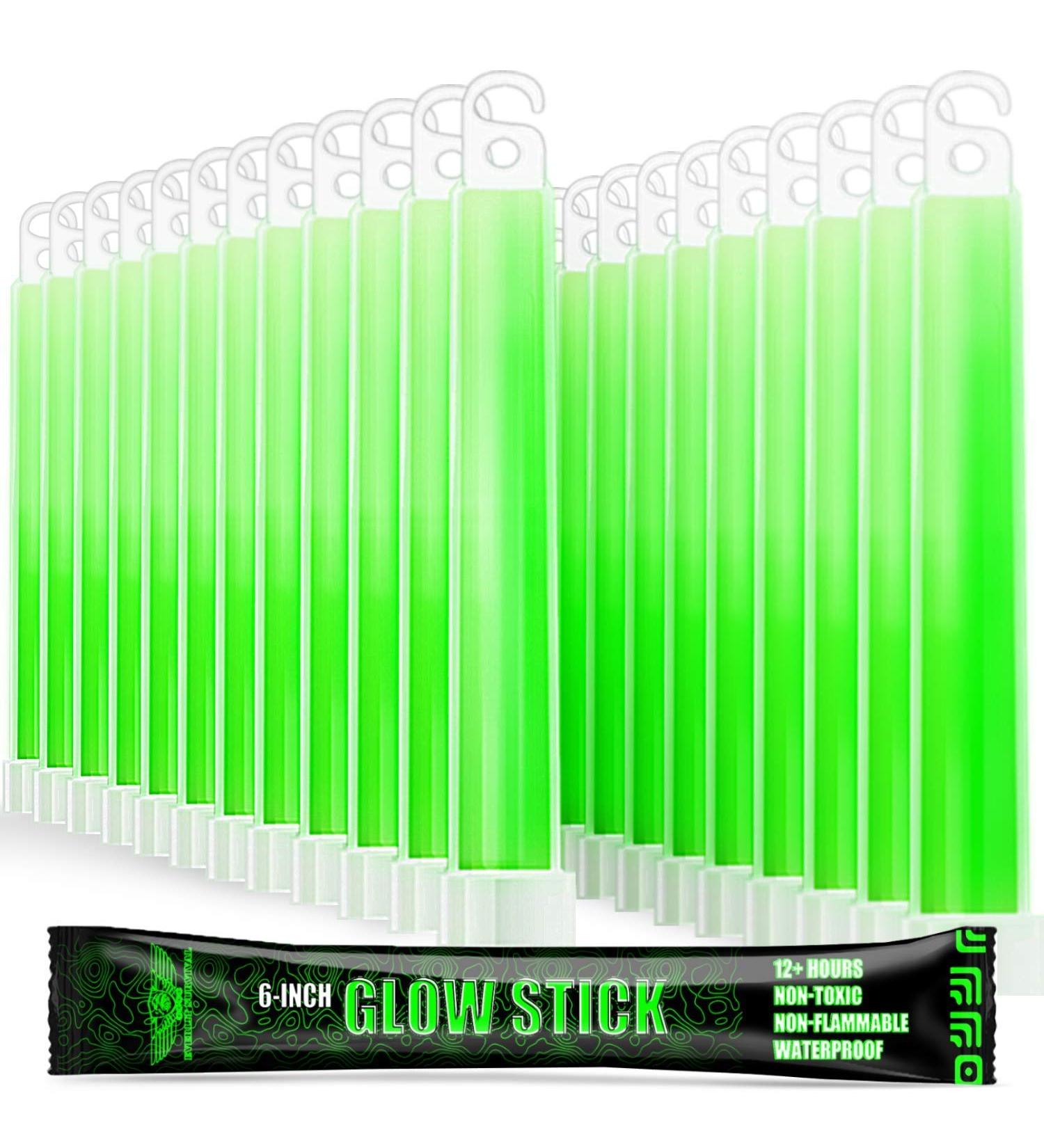 EVERLIT 6 Glow Sticks - 24 Pack Green Light Sticks for First Aid, Camping, Emergencies - Up to 12 Hours Duration - Buy Online on GoSupps.com