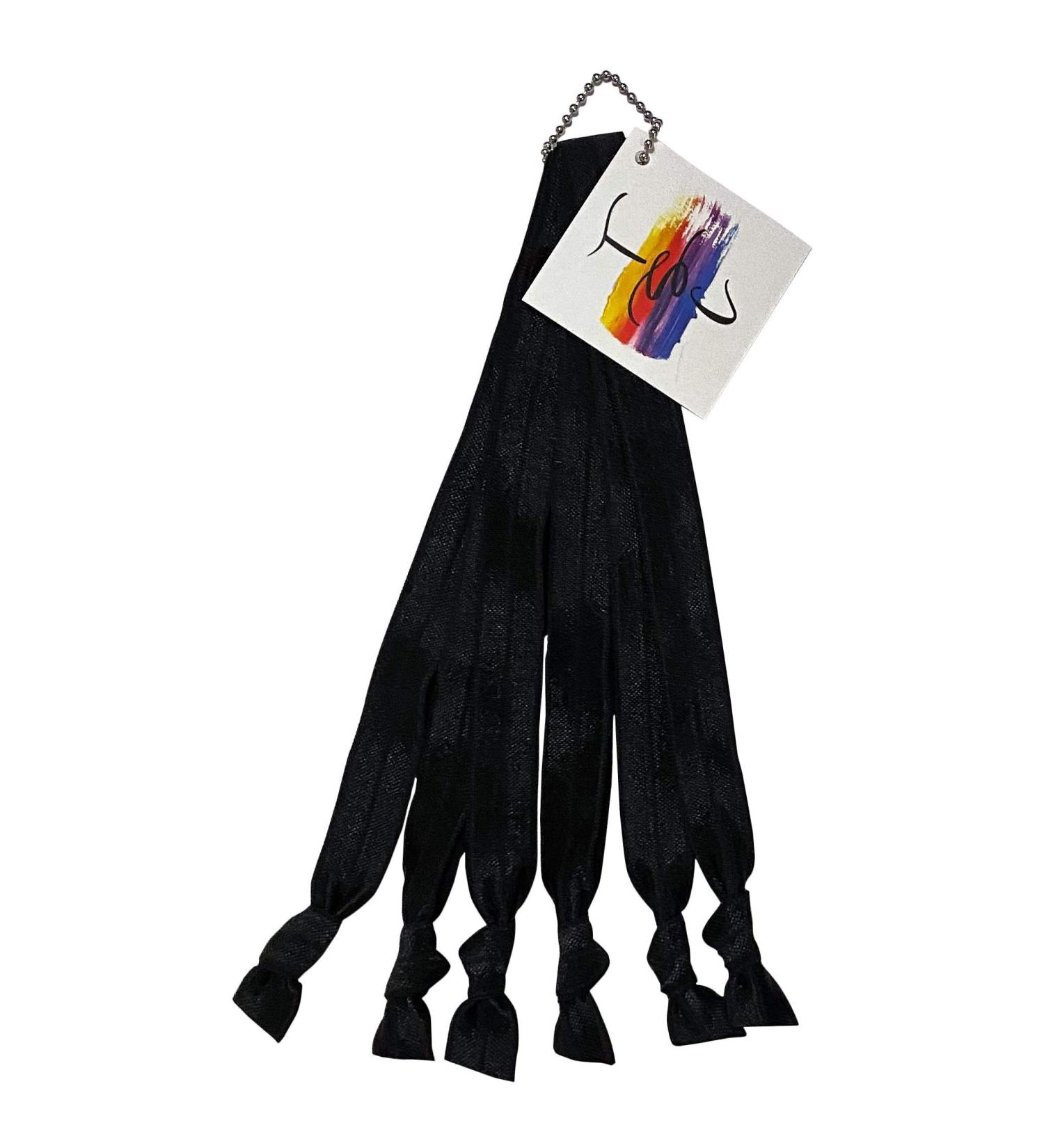 Classic Size Black No Crease Elastic Headband Hair Ties - Soft Stretch for Sports, Casual, Yoga - Buy Online on GoSupps.com