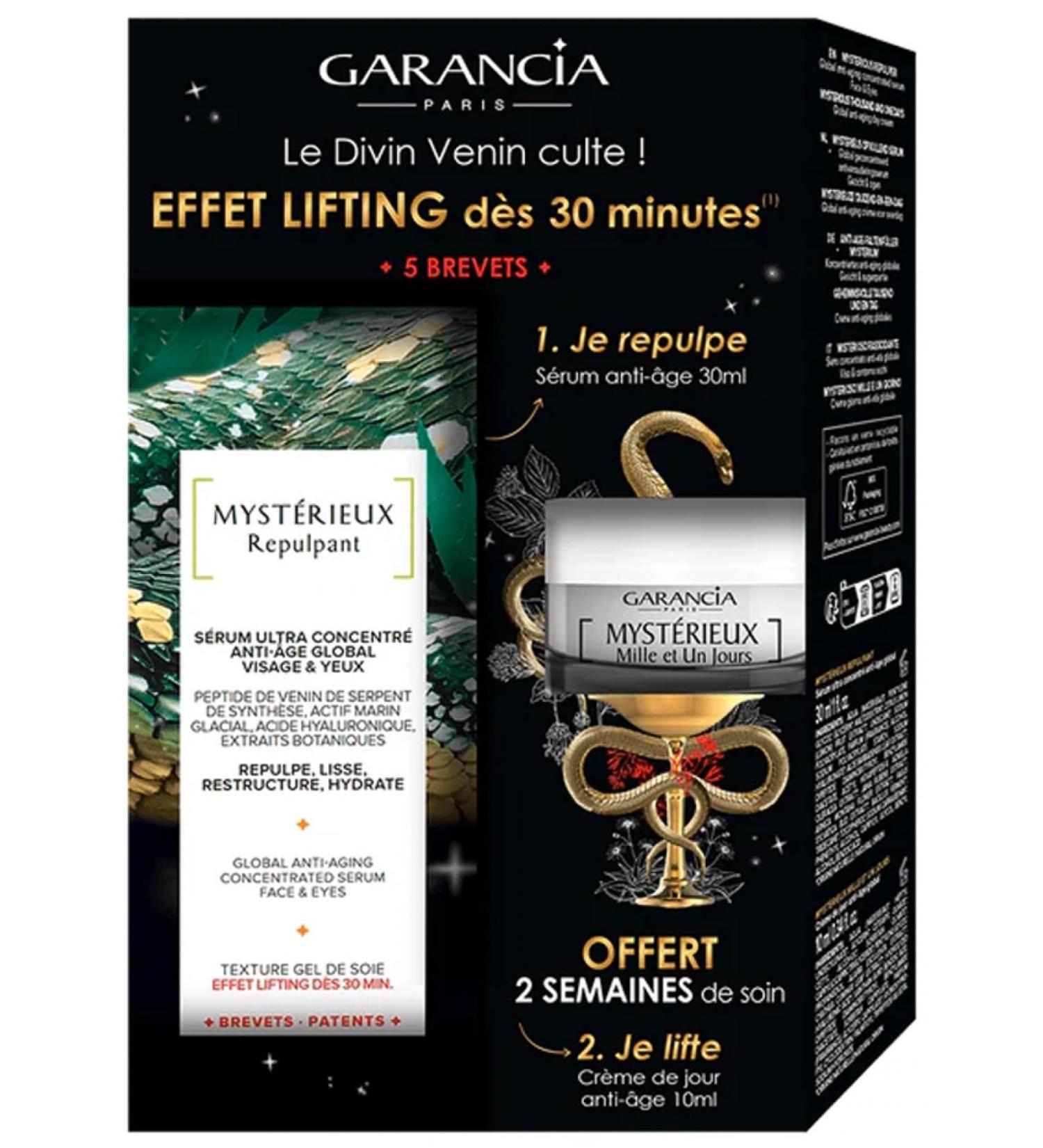Garancia Mysterious Plumping 30 ml + Mille et Un Jours Global Anti-aging Day Cream 10 ml Free - Buy Online on GoSupps.com