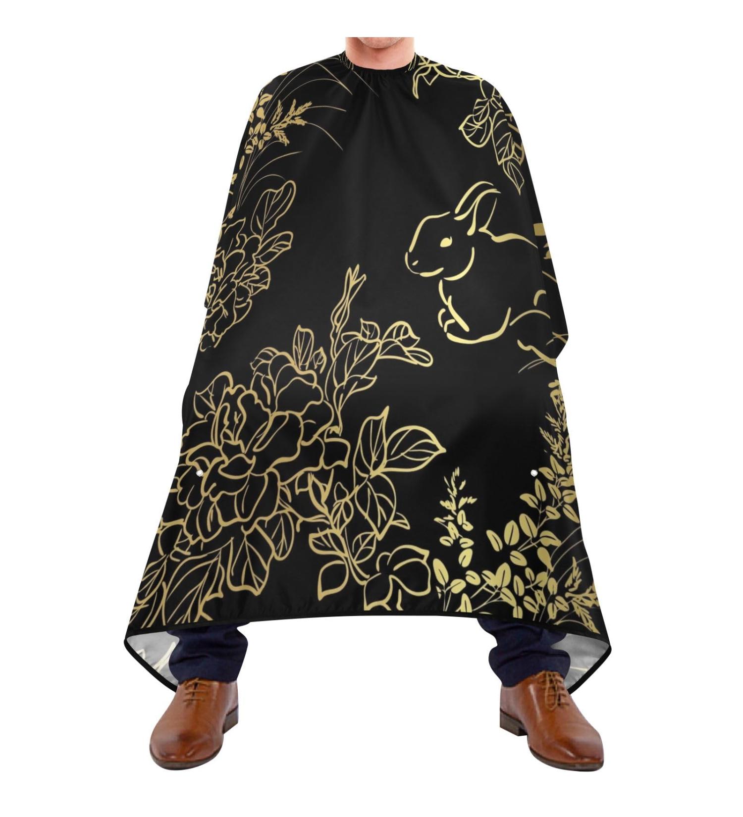Waterproof Barber Cape - Cute Rabbit & Cheetah Haircut Bib for Men & Women | Unisex Hair Cutting Cape - Buy Online on GoSupps.com
