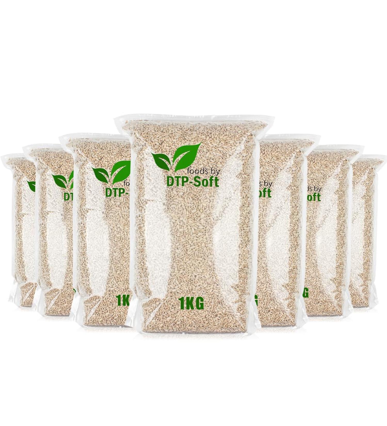 DTP-SOFT 7kg Peeled Sunflower Seeds Unsalted - Premium Quality Food Grade (7x1kg) | International Shipping Available - Buy Online on GoSupps.com