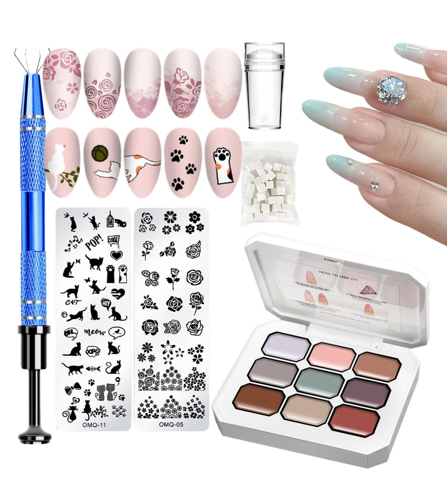  Eventerde Solid Nail Gel Gel Kit for Ombre and Painting - Metal Clips and Home Manicure Accessories for Women and Girls - Buy Online on GoSupps.com