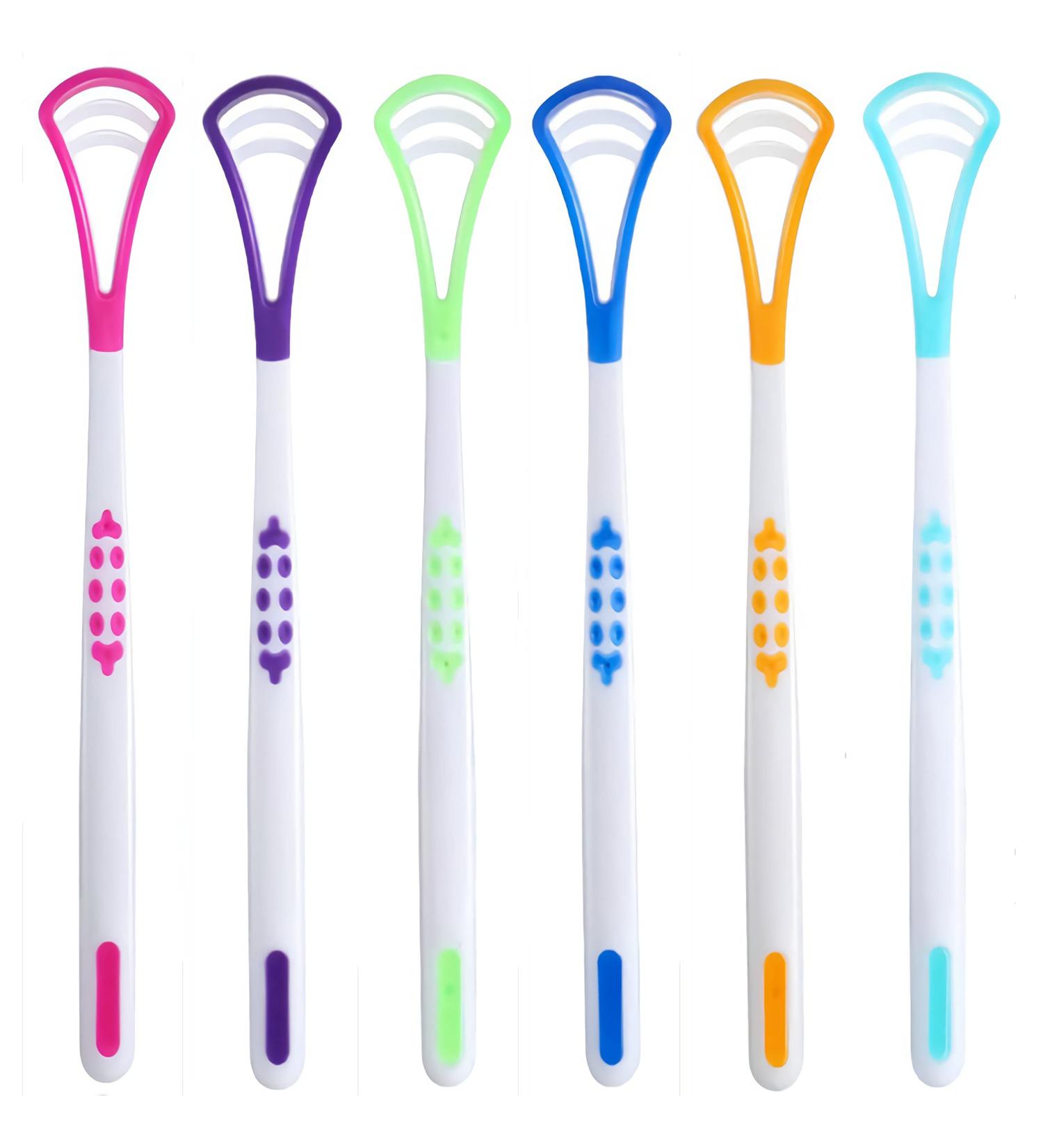 6-Piece Tongue Scraper Set for Adults and Kids - Tongue Cleaner Kit - Buy Online on GoSupps.com