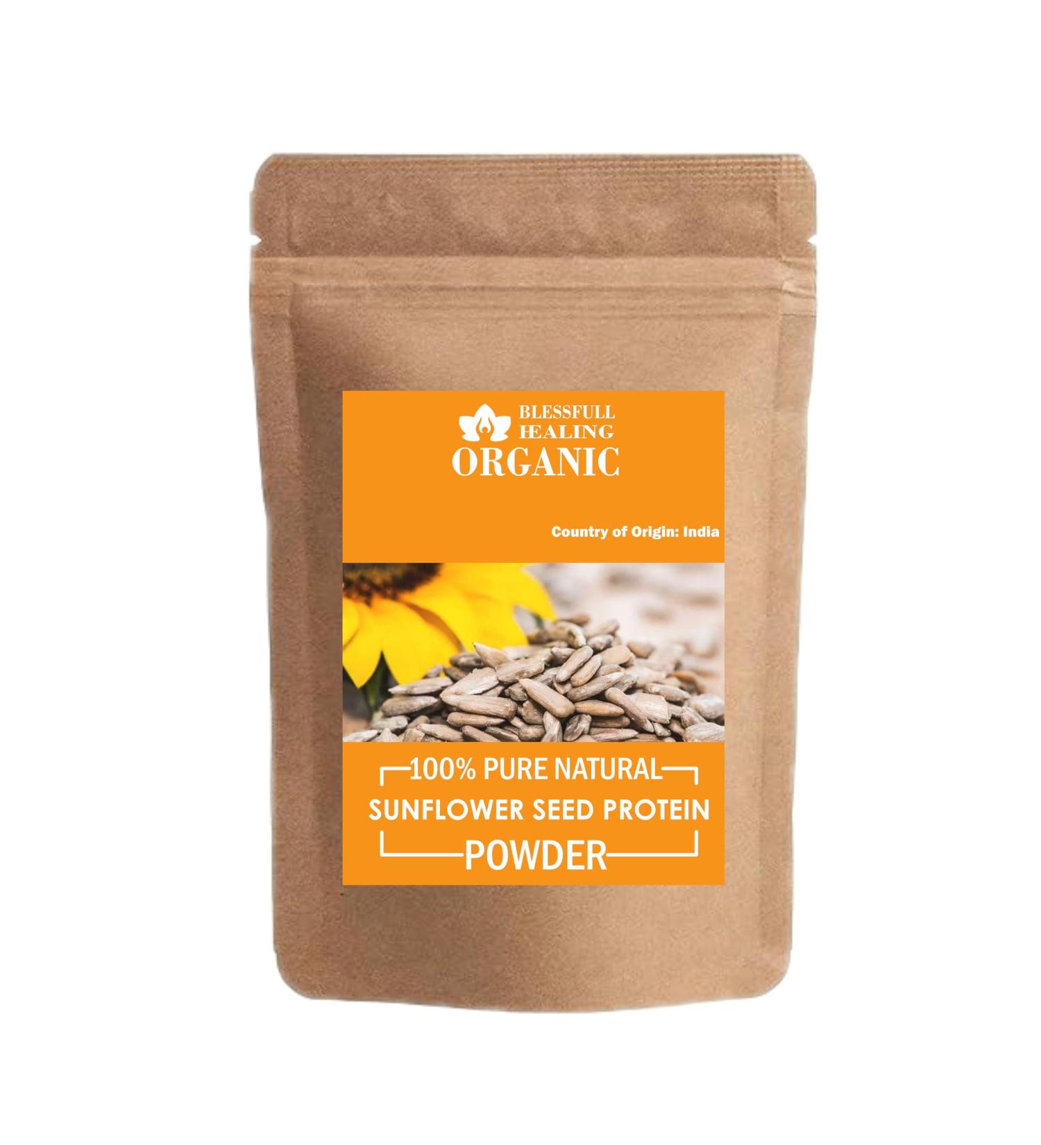 Organic 100% Pure Natural Sunflower Seed Protein Powder | 300 Gram / 10.58 oz 300 Gram / 10.58 Ounce - Buy Online on GoSupps.com