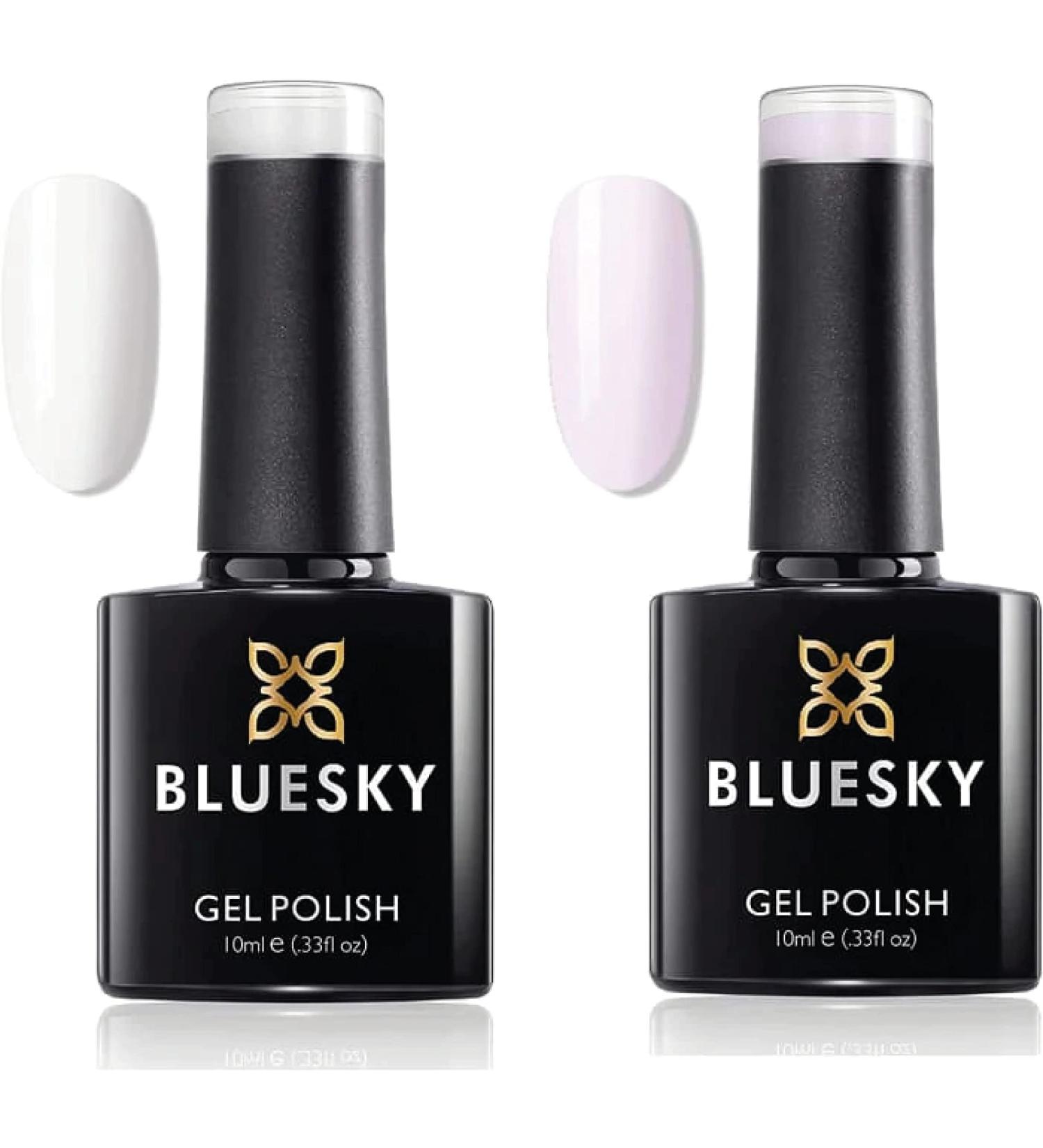 Bluesky Gel Nail Polishes French Manicure Set Studio White 80526 and Clear Pink 80523 Long Lasting Chip Resistant 2 x 10 ml (Requires Curing Under UV LED Lamp) French Manicure 20 ml (Pack of 1) - Buy Online on GoSupps.com