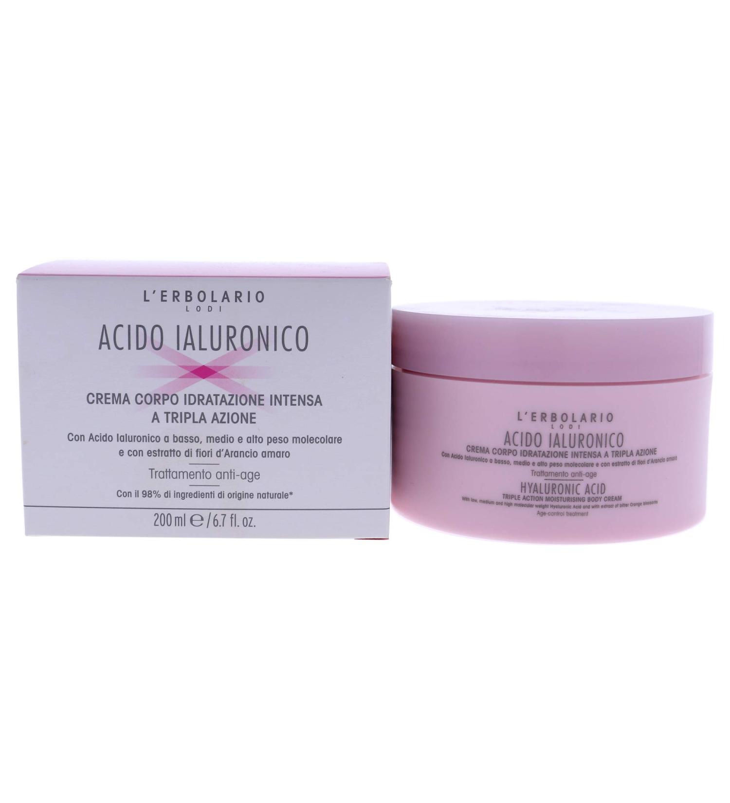 L'Erbolario moisturising body cream with hyaluronic acid anti-aging effect body cream with intensive care size: 200 ml