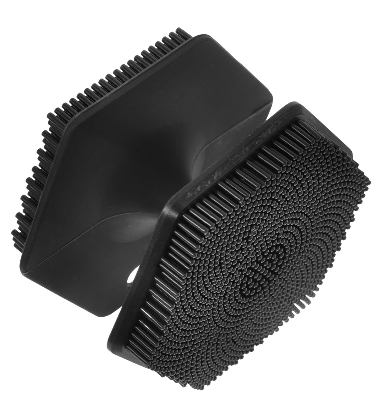 DOITOOL Face Brush Pores Cleaner Oily Skin Face Scrub Scrubber Face Wash Brush Face Cleansing Brush for Blackhead Double Head Cleaning Brush Makeup Brush Beard Brush Washbasin 6.50X6.50X4.00CM Black - Buy Online on GoSupps.com