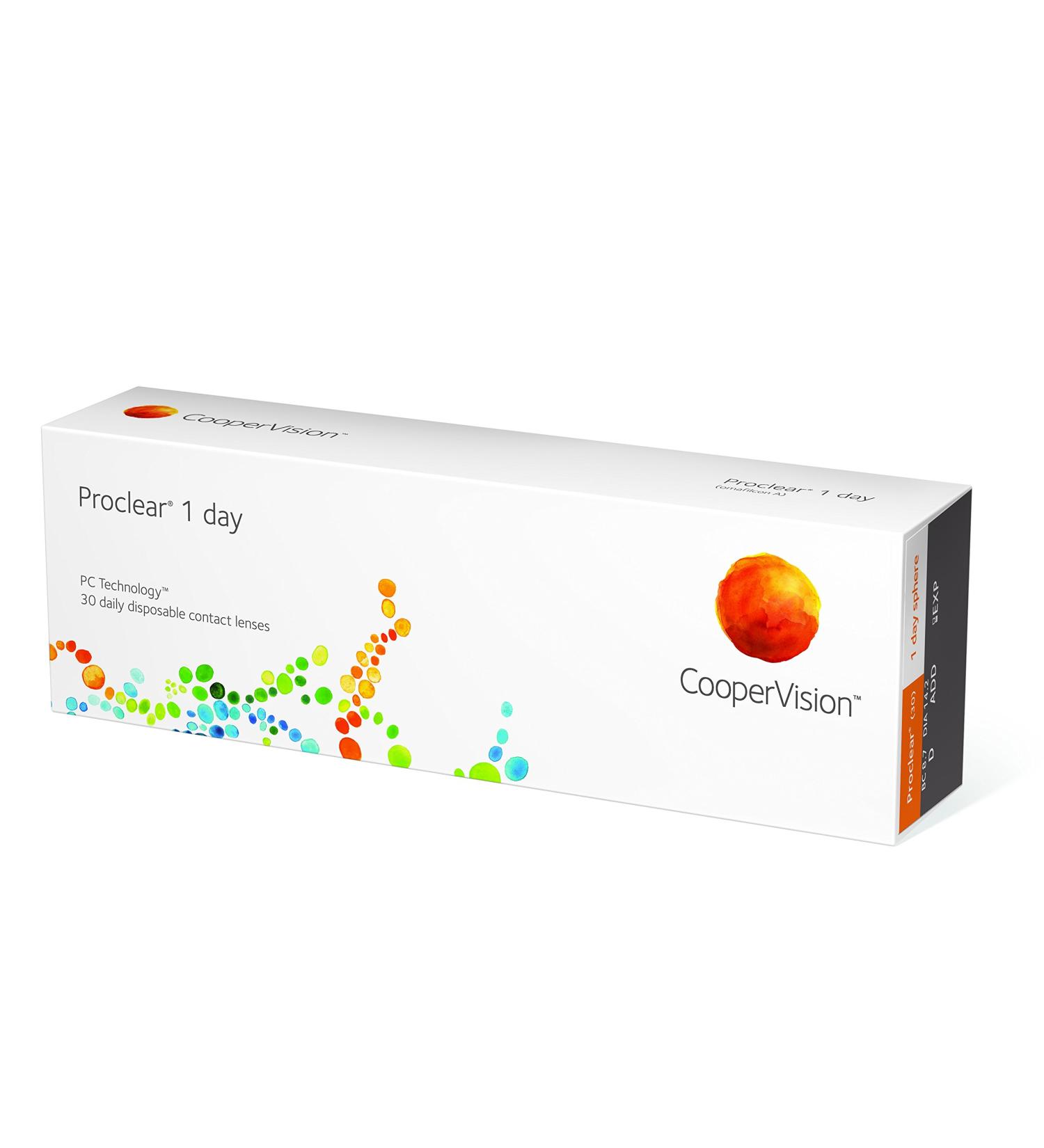 Cooper Vision Proclear 1 day daily lenses 1x30 lenses / BC 8.70 / DIA 14.2 mm