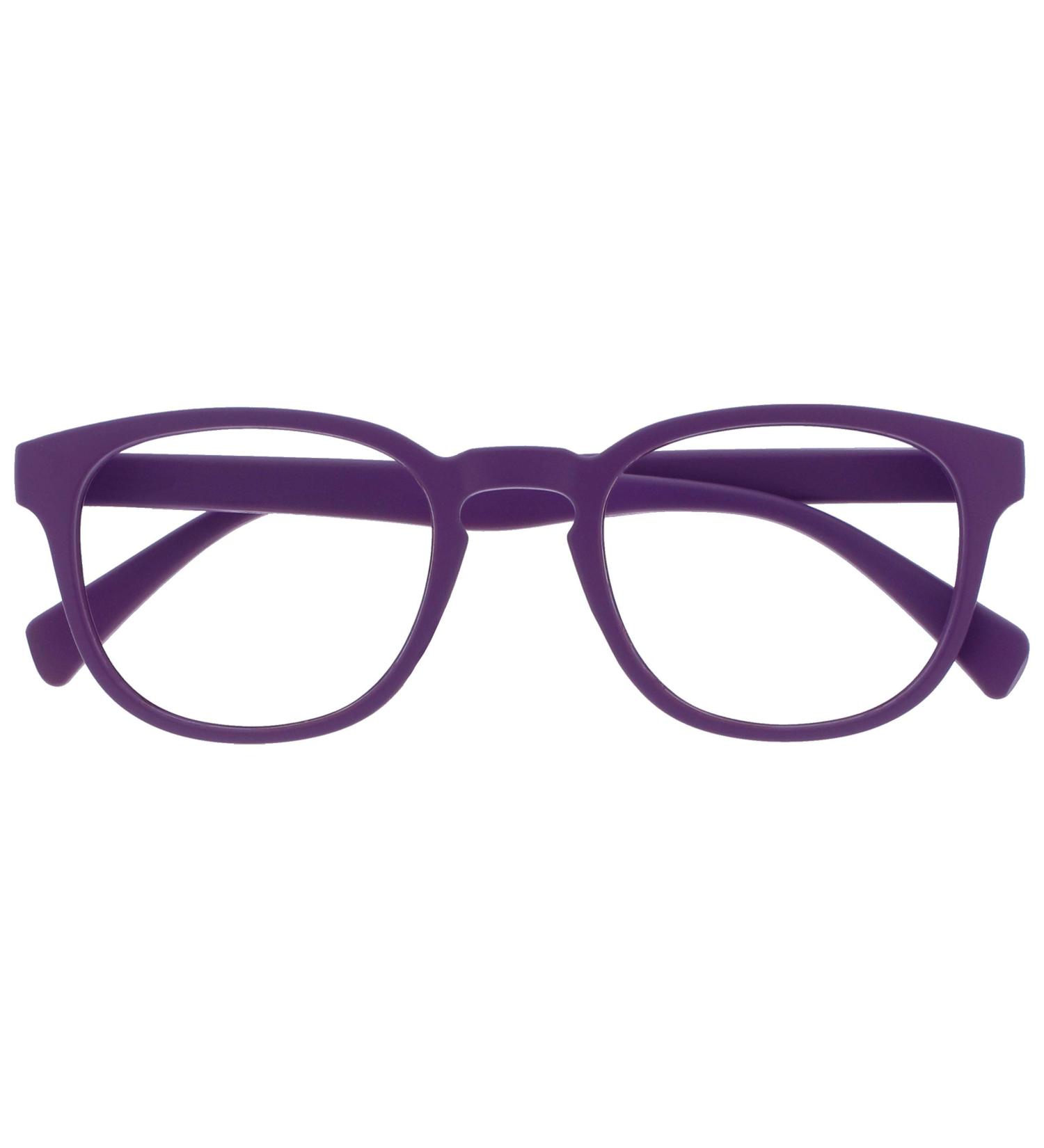 Opulize Pop Round Purple Reading Glasses with Spring Hinges - Scratch Resistant, Unisex, +2.50 Magnification - Buy Online on GoSupps.com