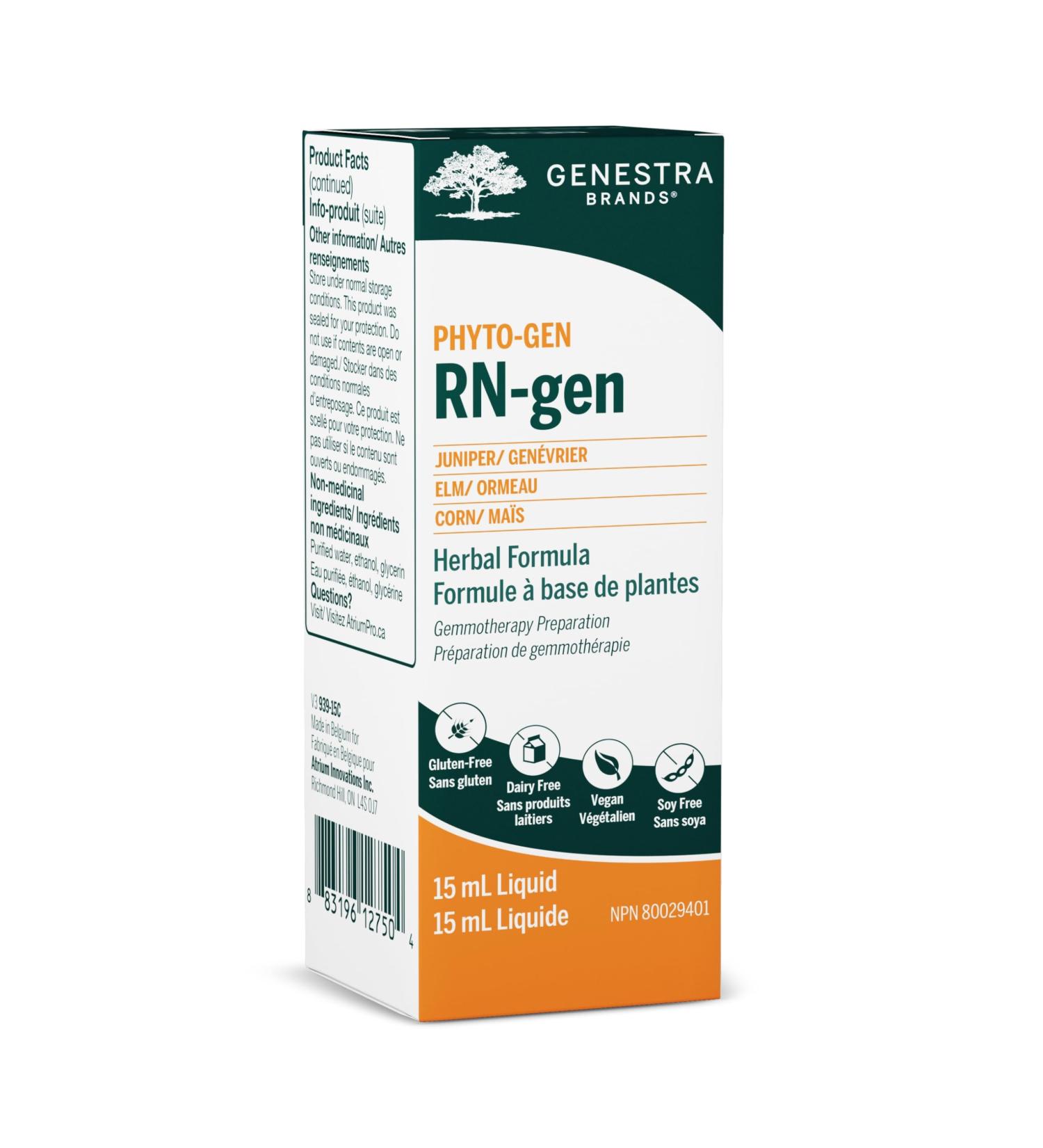 Genestra Brands - RN-gen - Juniper Elm and Corn Herbal Supplement - 15 ml Liquid - Buy Online on GoSupps.com