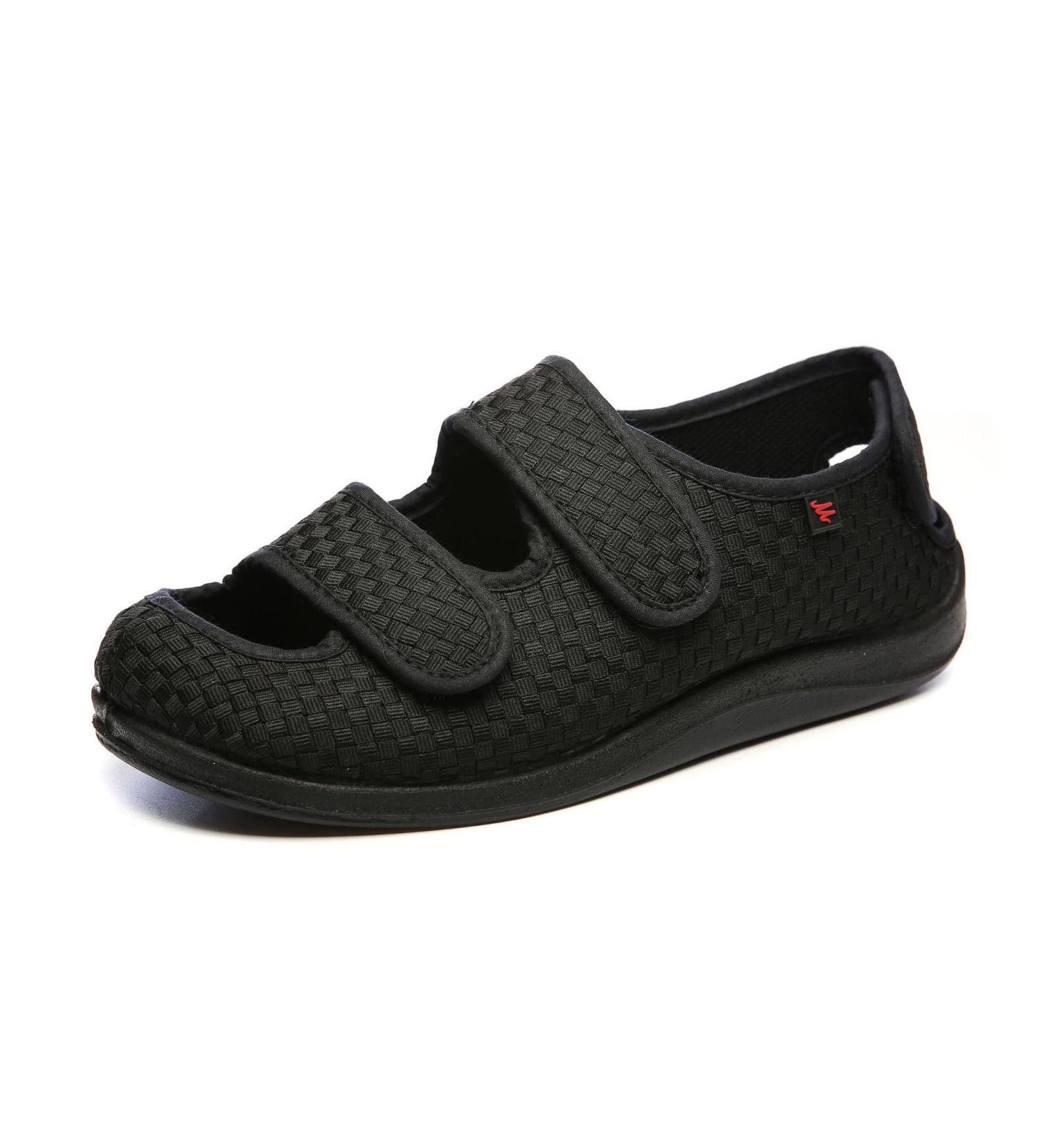 Yytcsjz Men's Adjustable Extra Wide Shoes for Arthritis & Swollen Feet - Black - Buy Online on GoSupps.com