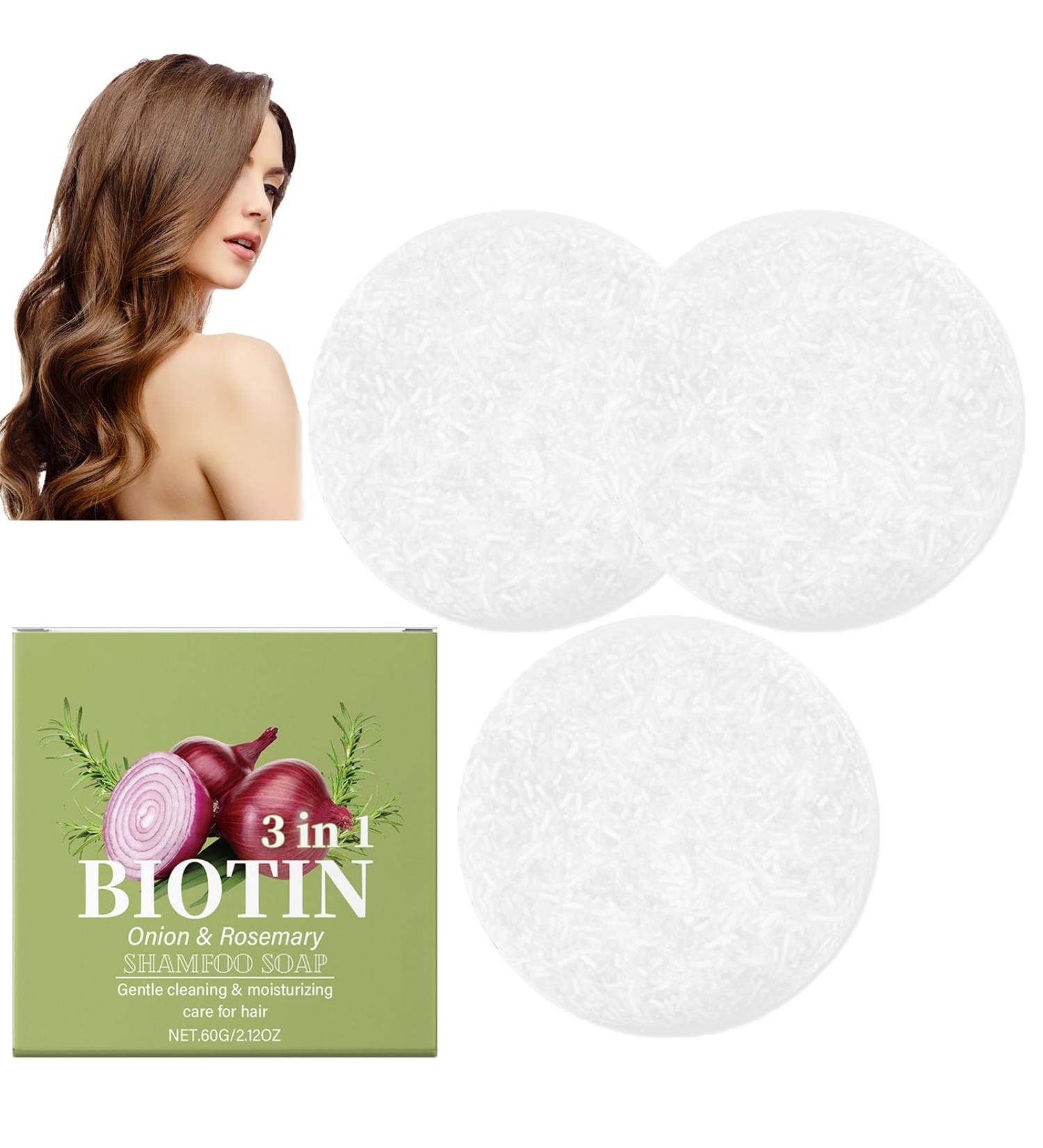  homomdy Onion and Rosemary Shampoo Bars 3 Pack Cleanses & Moisturizes Strengthens & Strengthens Hair in Hair Loss Strengthens Thinning Hair & Makes It Soft & Shiny - Buy Online on GoSupps.com