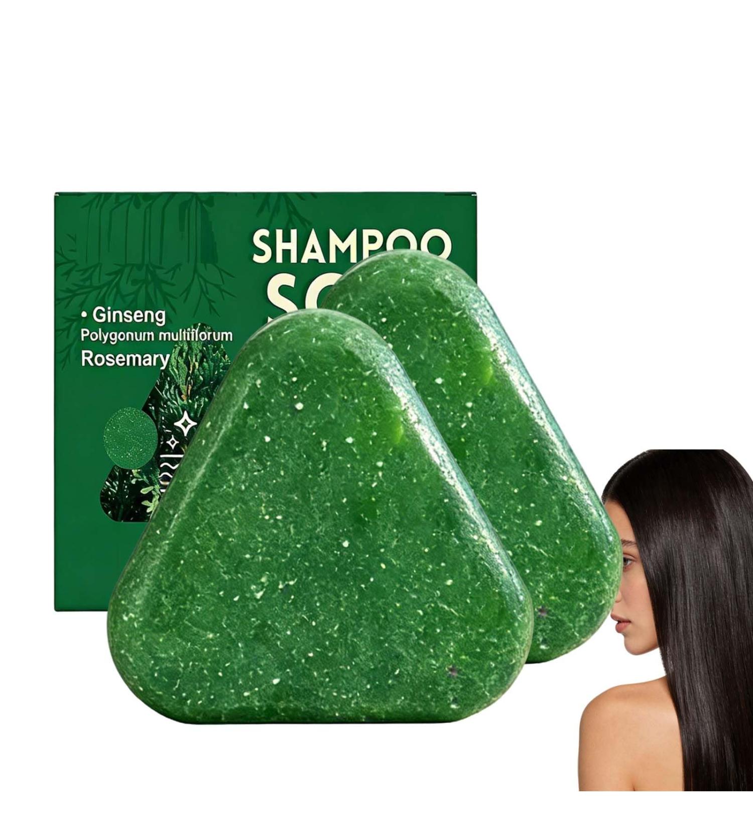  XUSHAOLUN Triangle shampoo bar with herbal ginseng and ginger natural green soap for strengthening hair volumizing and thickening solid shampoo bar shampoos (2PCS) - Buy Online on GoSupps.com