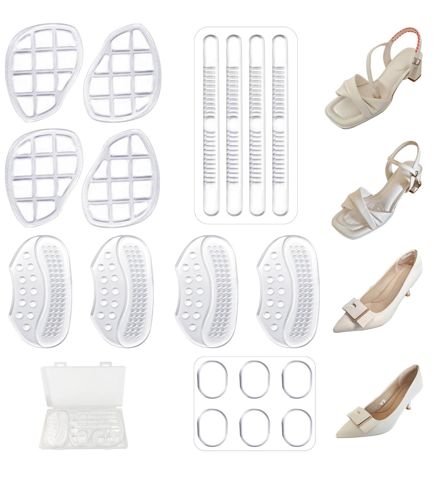 Heel Grips & Pads for Big Shoes - 4 Pairs Clear Inserts | Comfort for Men & Women - Buy Online on GoSupps.com