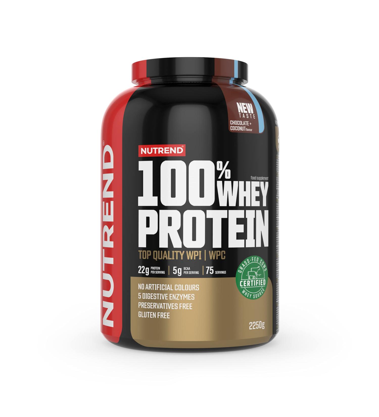 Nutrend 100% Whey Protein Chocolate Coconut - 2250g - Buy Online on GoSupps.com