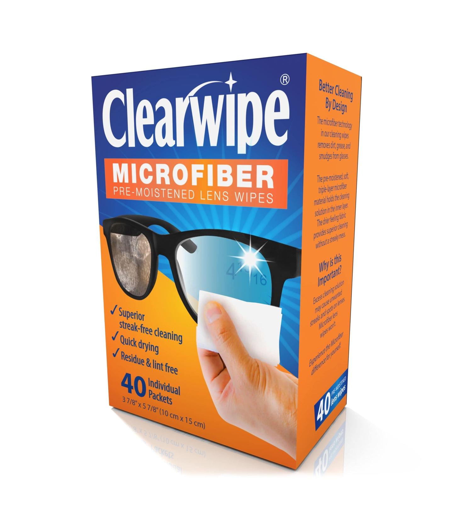 ClearWipe Microfiber Wipes - 40 Count (White) | Premium Cleaning Cloths - Buy Online on GoSupps.com