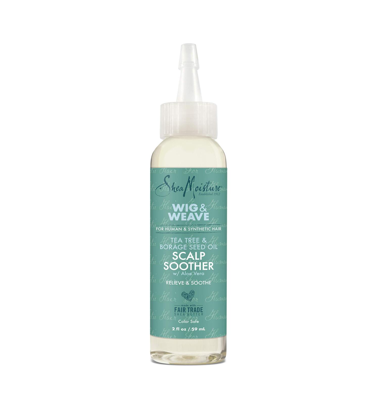 SheaMoisture Scalp Soother Oil Serum for Wig and Weave - Tea Tree & Borage Seed Oil - Paraben-Free Scalp Treatment - 2oz - Buy Online on GoSupps.com