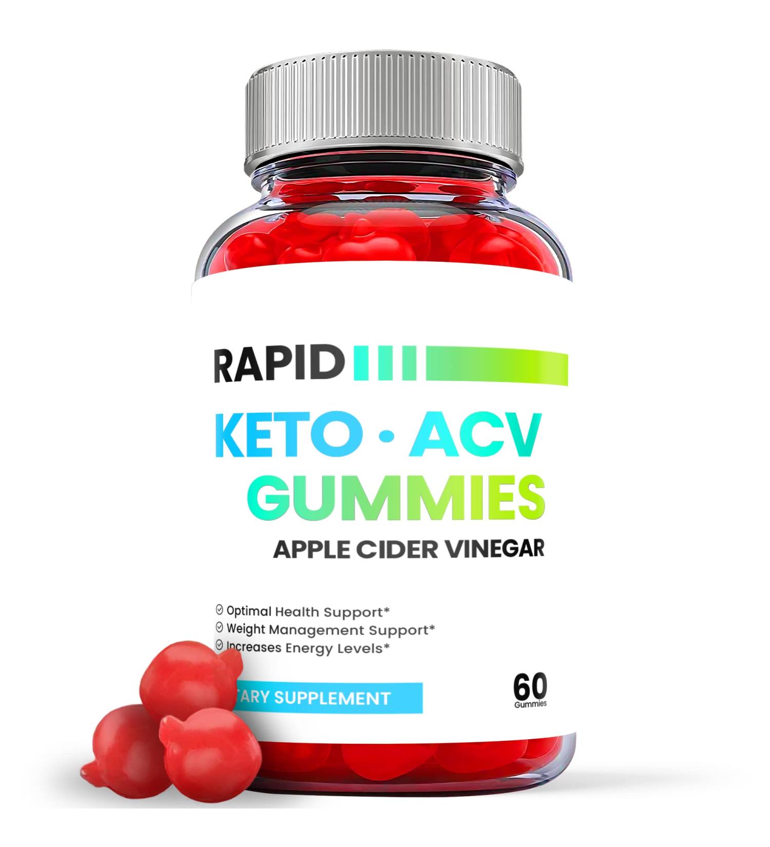 Rapid Keto Gummies with Apple Cider Vinegar - Vegan Non GMO Keto Supplement (60 Gummies) - Buy Online on GoSupps.com