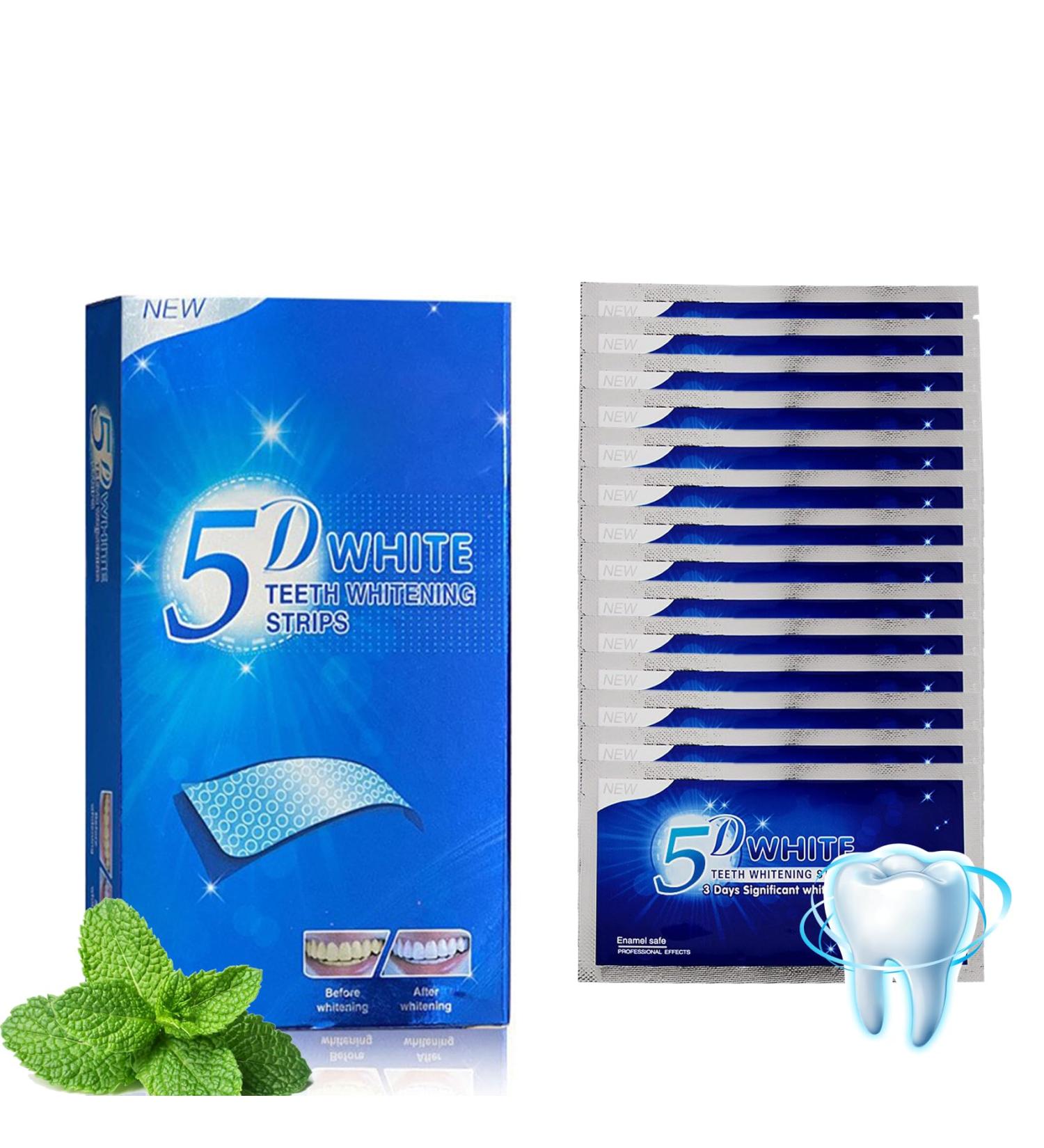 Lamkrtlp 28pcs Whitening Strips - Effective Teeth Whitening for Bright White Smile | Remove Yellow Smoke & Black Stains - Buy Online on GoSupps.com