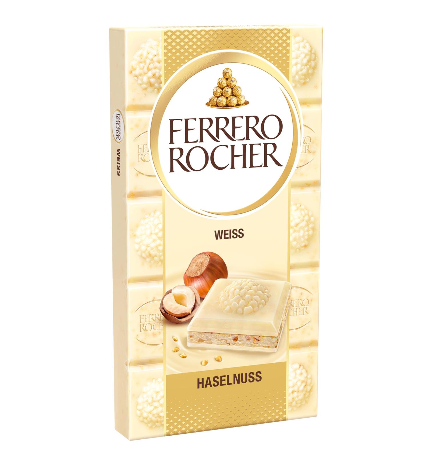 Buy Ferrero Rocher White Chocolate Hazelnut Bar - 90g | International Shipping Available - Buy Online on GoSupps.com
