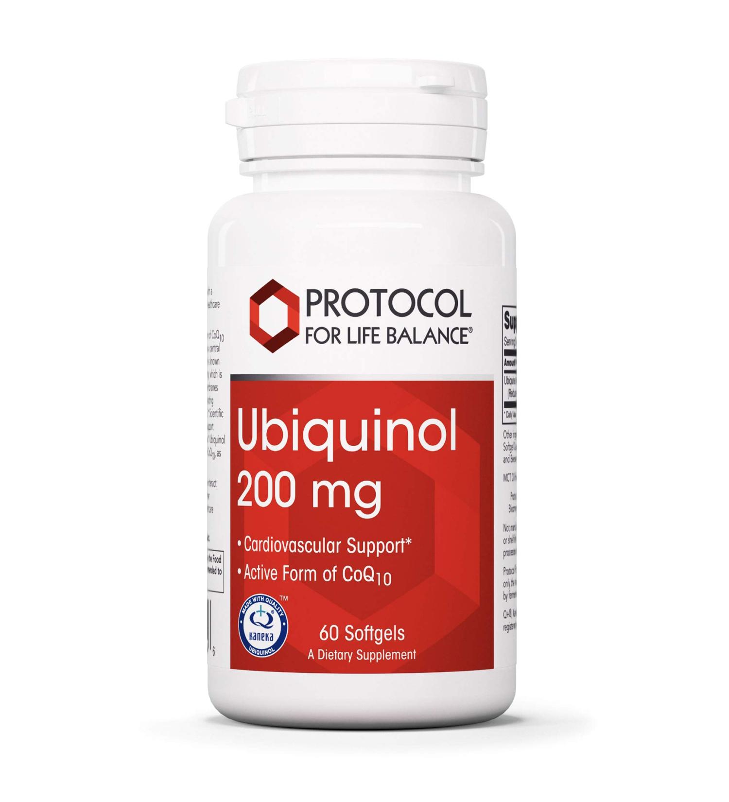 Ubiquinol 200 mg Softgels - Protocol for Life Balance | 60 Count - Heart Health & Energy Support - Buy Online on GoSupps.com