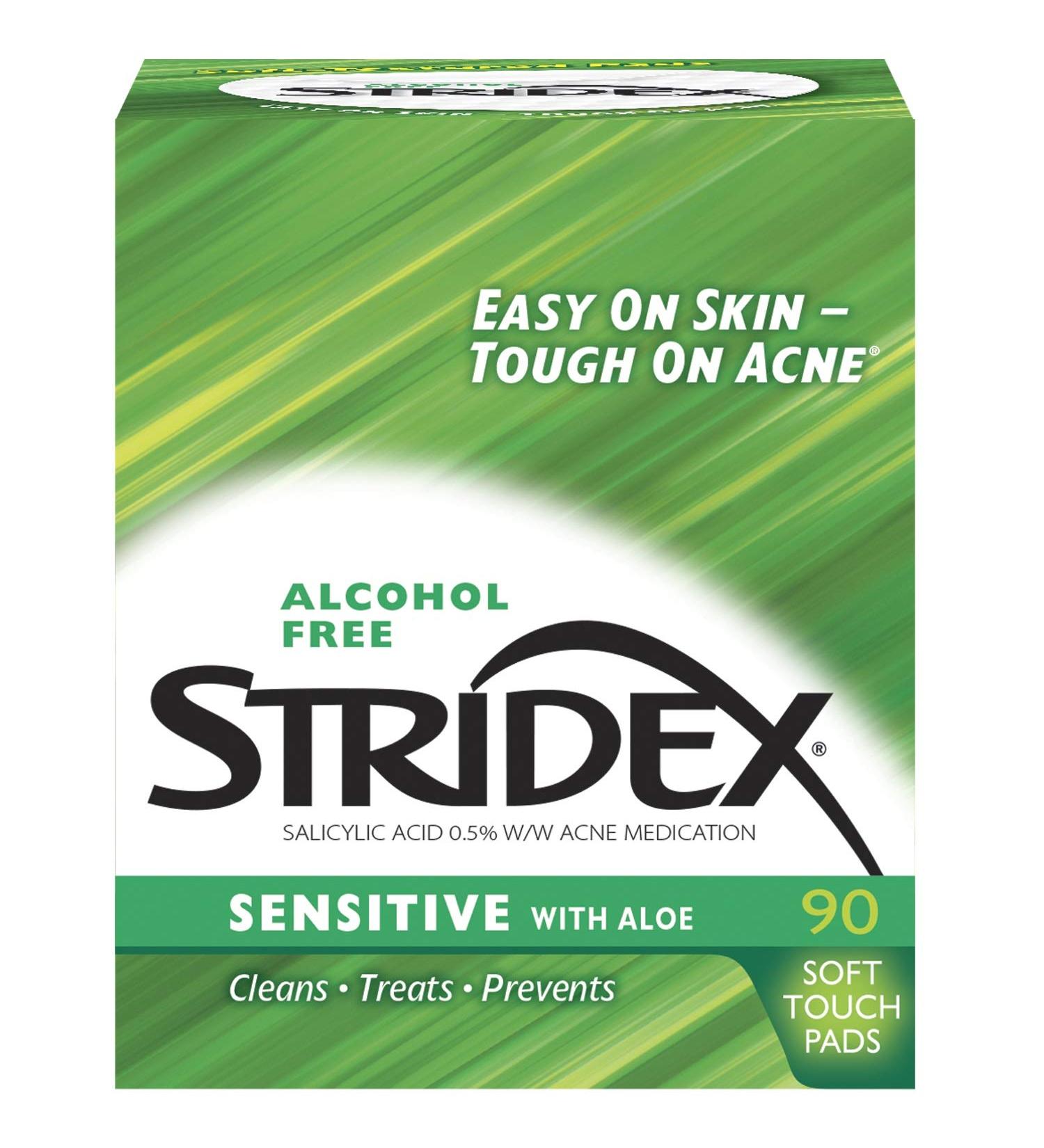 Stridex Daily Care Acne Pads with Aloe  Sensitive Skin  90 ct