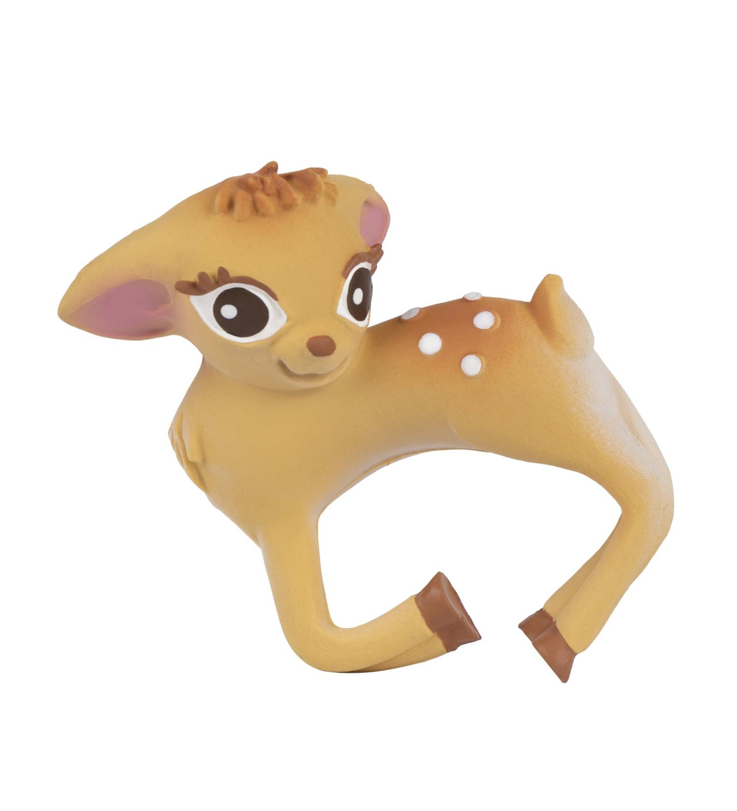 Oli & Carol Olive The Deer - Natural Rubber Biting & Bathing Toy | Eco-Friendly Baby Toy | 7 cm - Buy Online on GoSupps.com