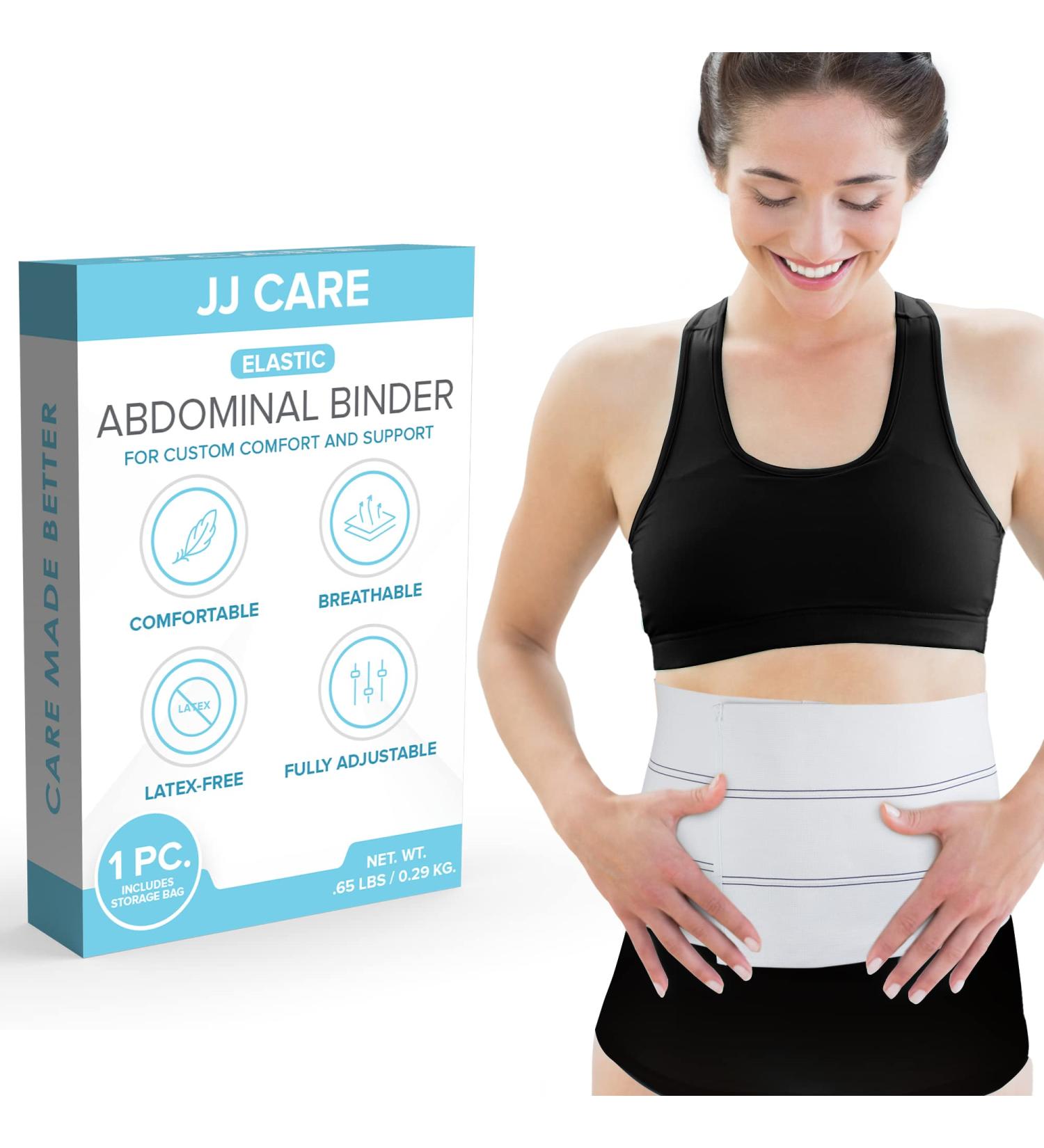 JJ CARE Abdominal Binder - Breathable C-Section Belly Binder (30-45 inches waist) - Buy Online on GoSupps.com