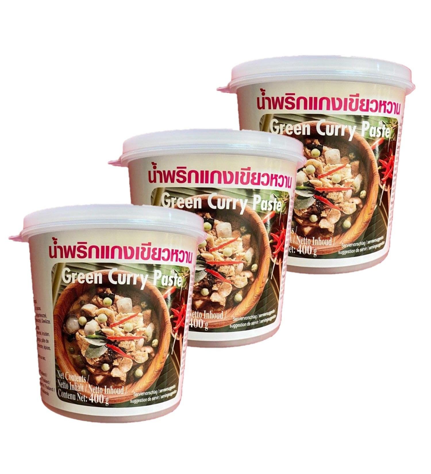 Lobo Pack of 3 Green Curry Paste Thailand 400 g Pot