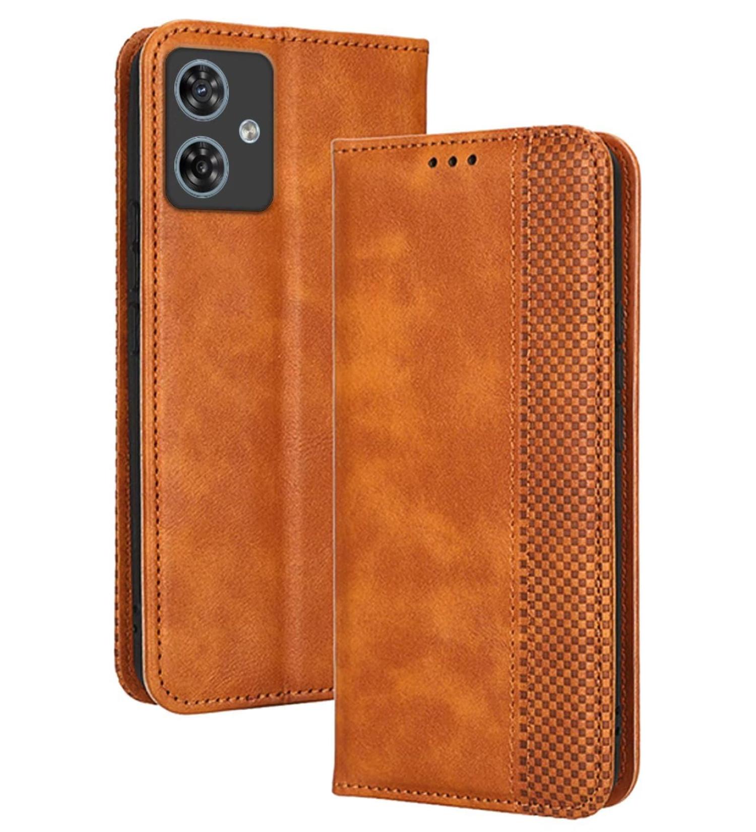 RankOne Flip Leather Case for Motorola Moto G54 & G54 Power - Brown 6.5 Cover | Premium Protection - Buy Online on GoSupps.com