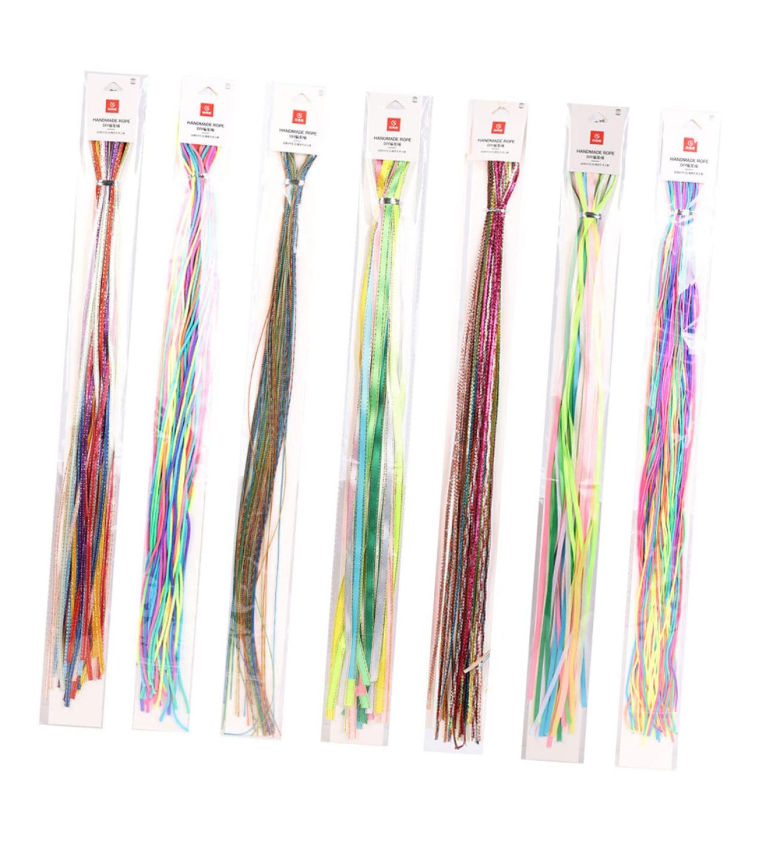 7 Sets Colored Hair Rope Hair Accessories for Girls Hair Tinsel Strands Kids Wigs Girl Scrunchies Colorful Wigs Colored Wig Braided Hair Ropes Tiara Child Ribbon To Weave Polyester - Buy Online on GoSupps.com