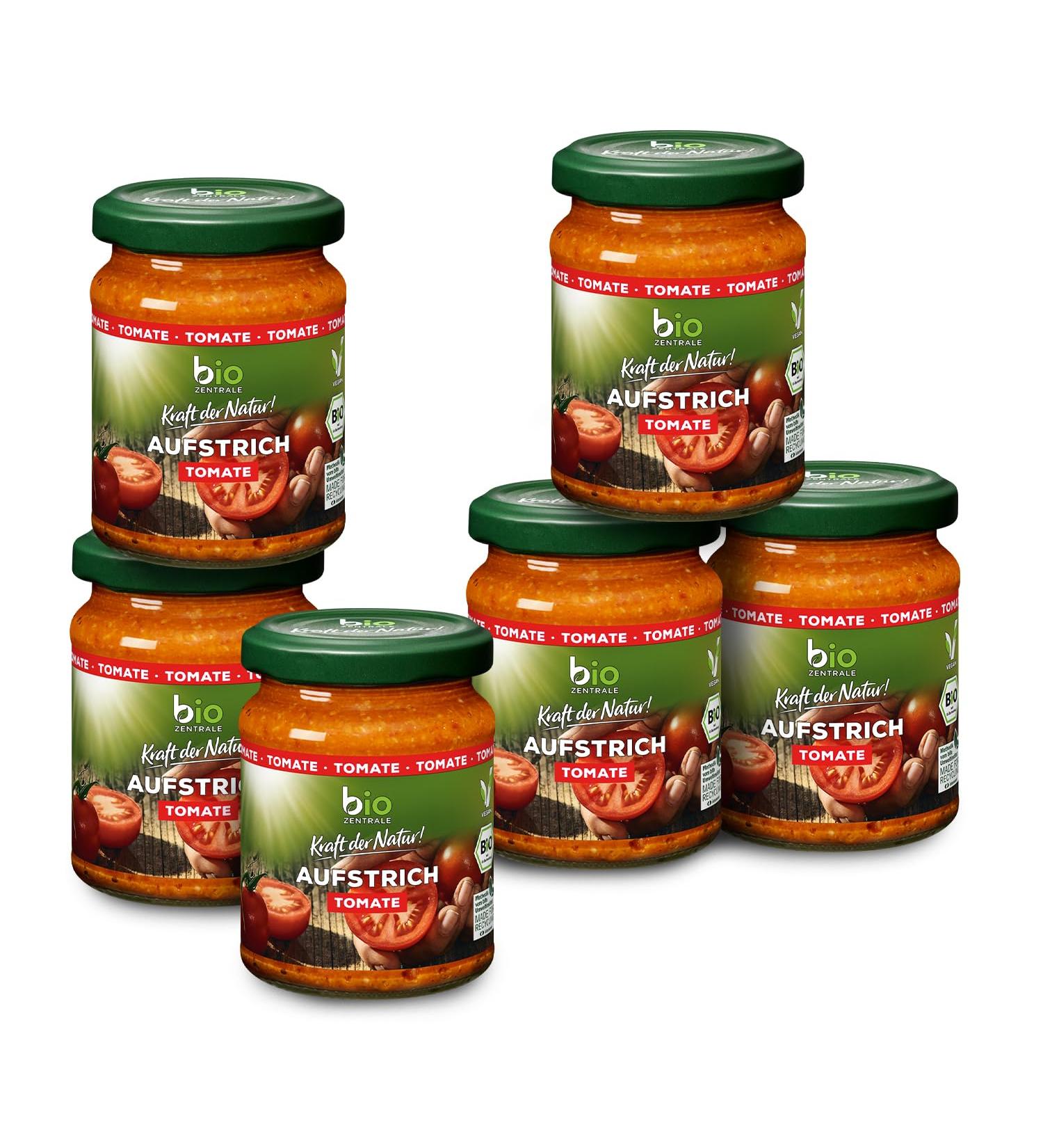 Biozentral Tomato Spread | 6 x 125g | Vegan Lactose-Free Fruity & Aromatic | Perfect for Bread Dishes Sauces & Dips | International Shipping Available - Buy Online on GoSupps.com