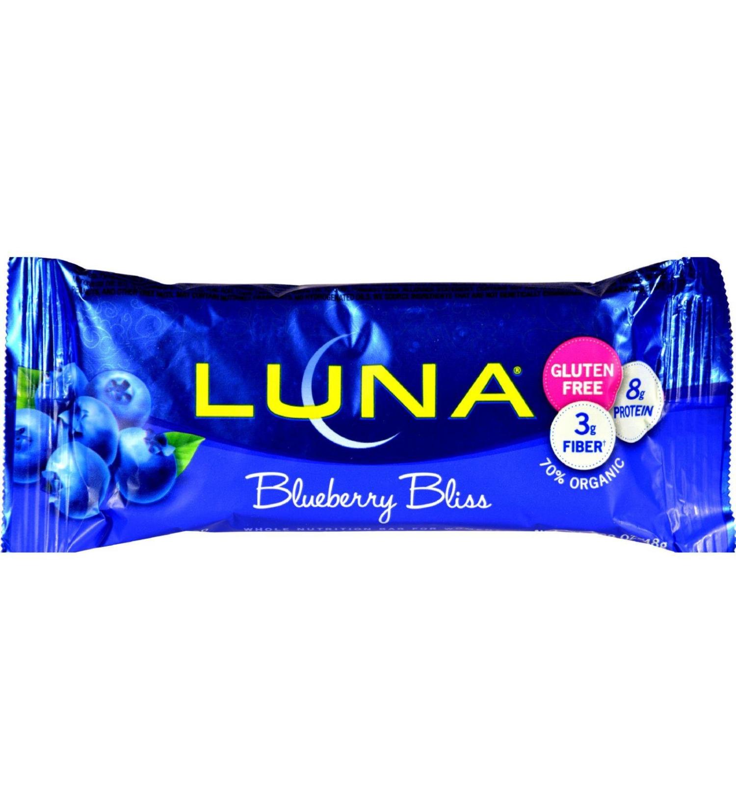 Clif Bar Luna Nutrition Bar for Women Blueberry Bliss 15 Bars