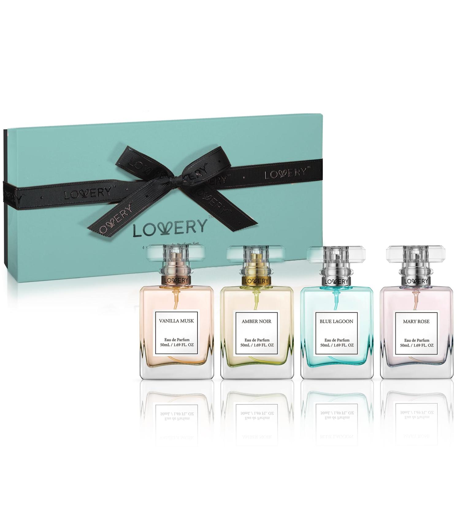 Valentines Gifts for Women Perfume for Women Women's Perfume Gift Set - 4pc Sampler With Vanilla Musk Amber Noir Blue Lagoon & Mary Rose Fragrances - Large Bottle of Floral Parfum Made in France Teal Set - Buy Online on GoSupps.com