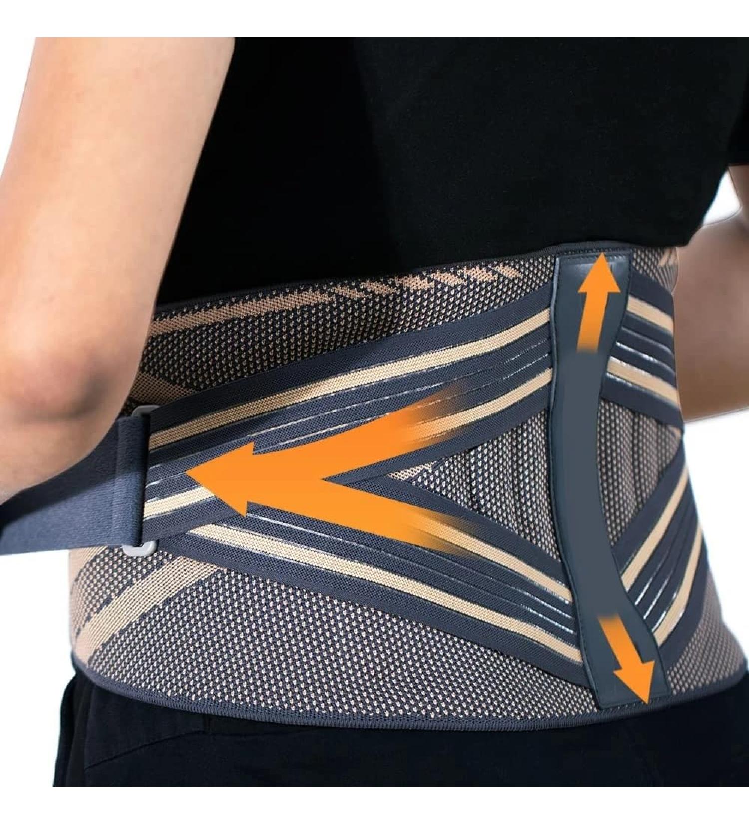 Breathable Ergonomic Lower Back Brace - Lumbar Support for Men & Women | Pain Relief for Herniated Disc Sciatica & Scoliosis | Small Gray Waist Trainer - Buy Online on GoSupps.com
