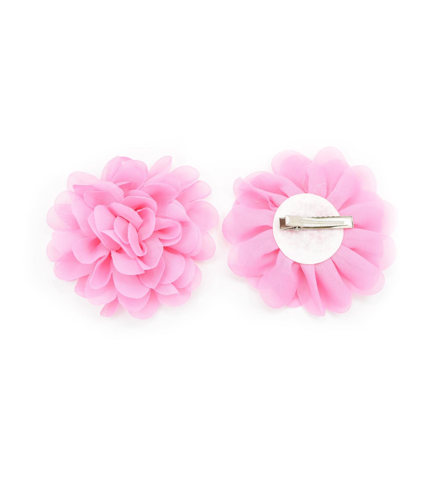 PrettyBoutique Girls Kids Women Chiffon Flower Hair Clip Alligator Clip Party Wedding (10cm Pink) - Buy Online on GoSupps.com