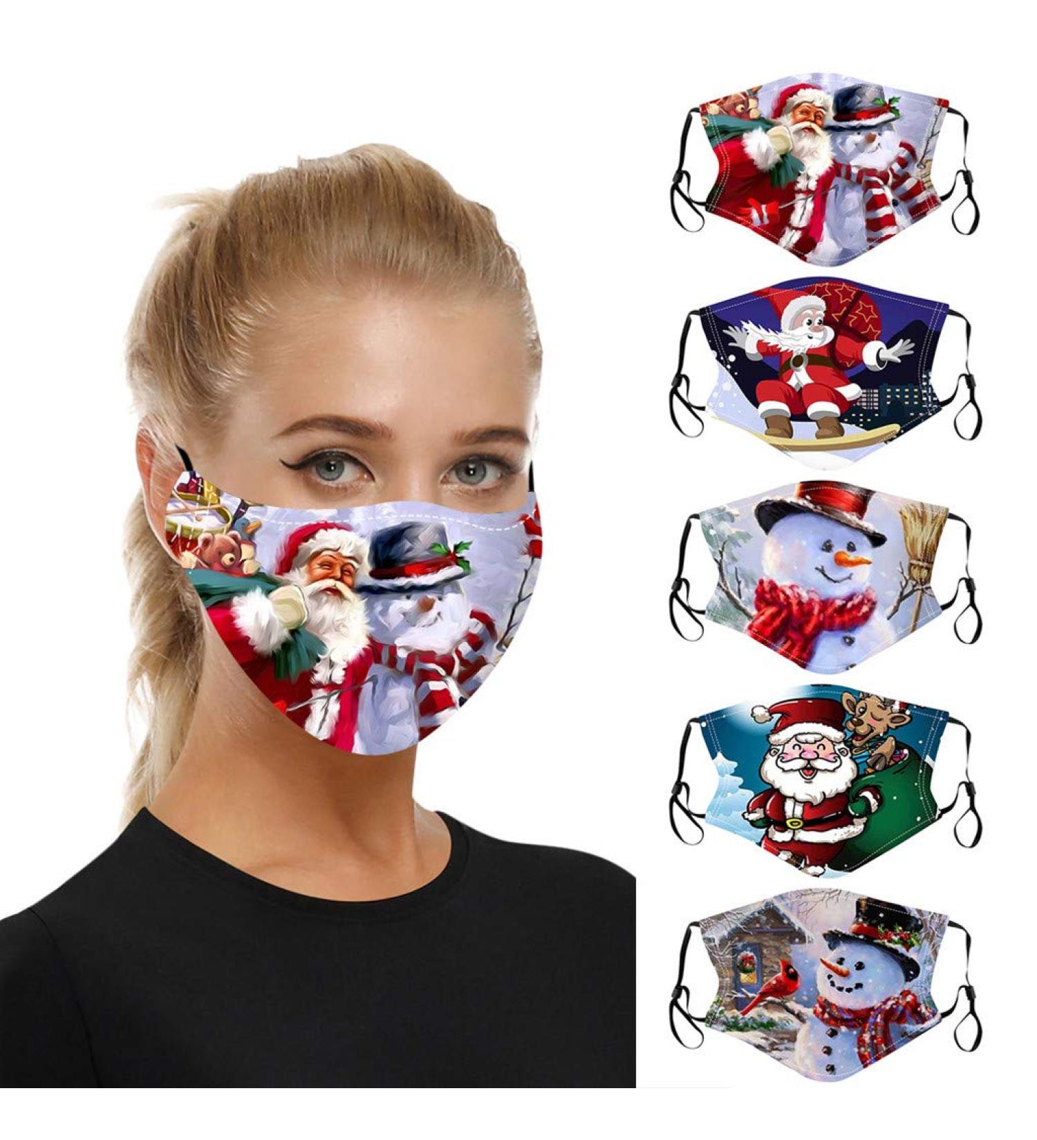 Riou 5-Piece Washable Cotton Face Covering - Breathable Dustproof Mouth & Nose Protection for Men & Women (Z-4) - Buy Online on GoSupps.com