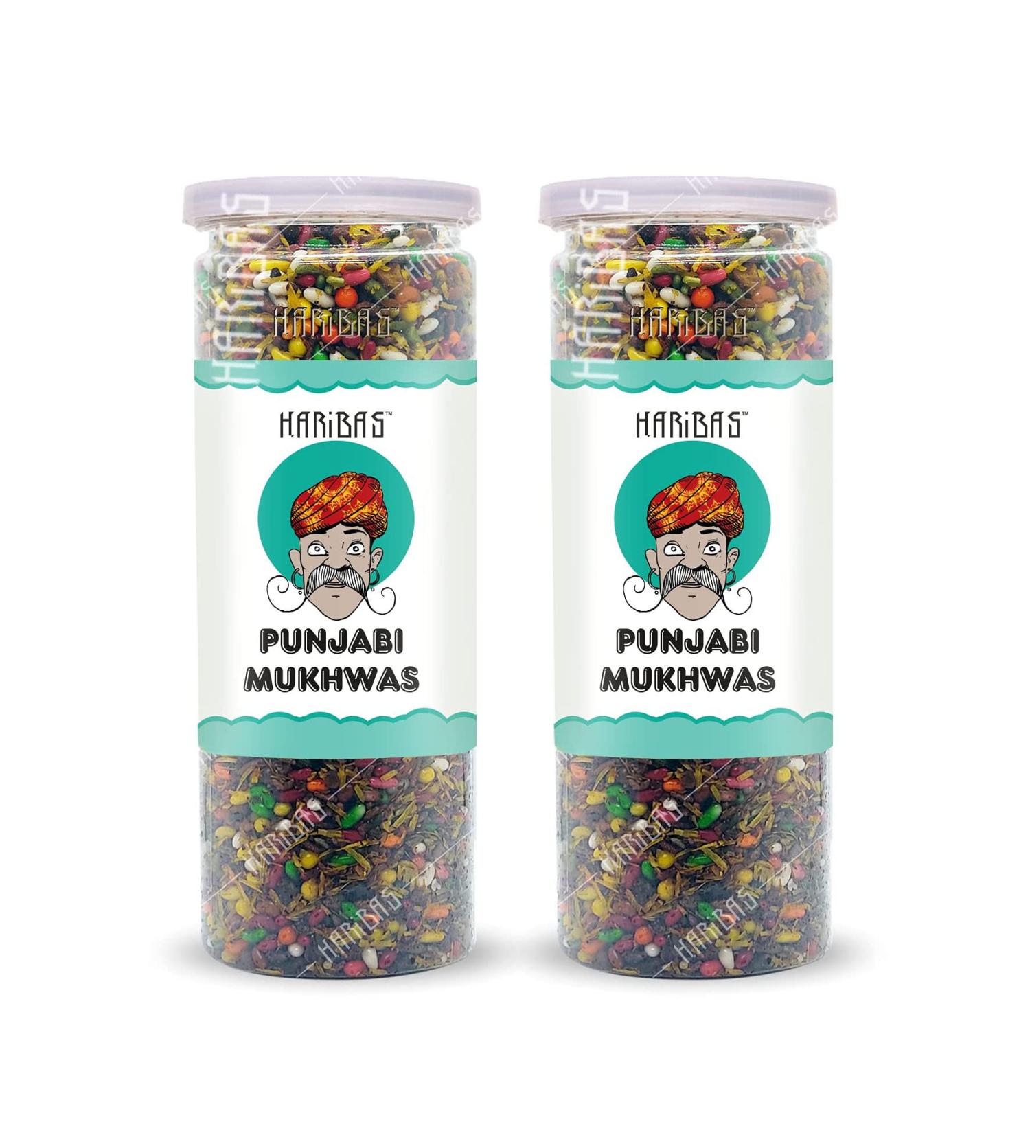 HARIBAS Punjabi Mukhwas 220gmX2 Digestion After Meal and Drink Mukhwas Mouth Freshener_Packing May Vary - Buy Online on GoSupps.com