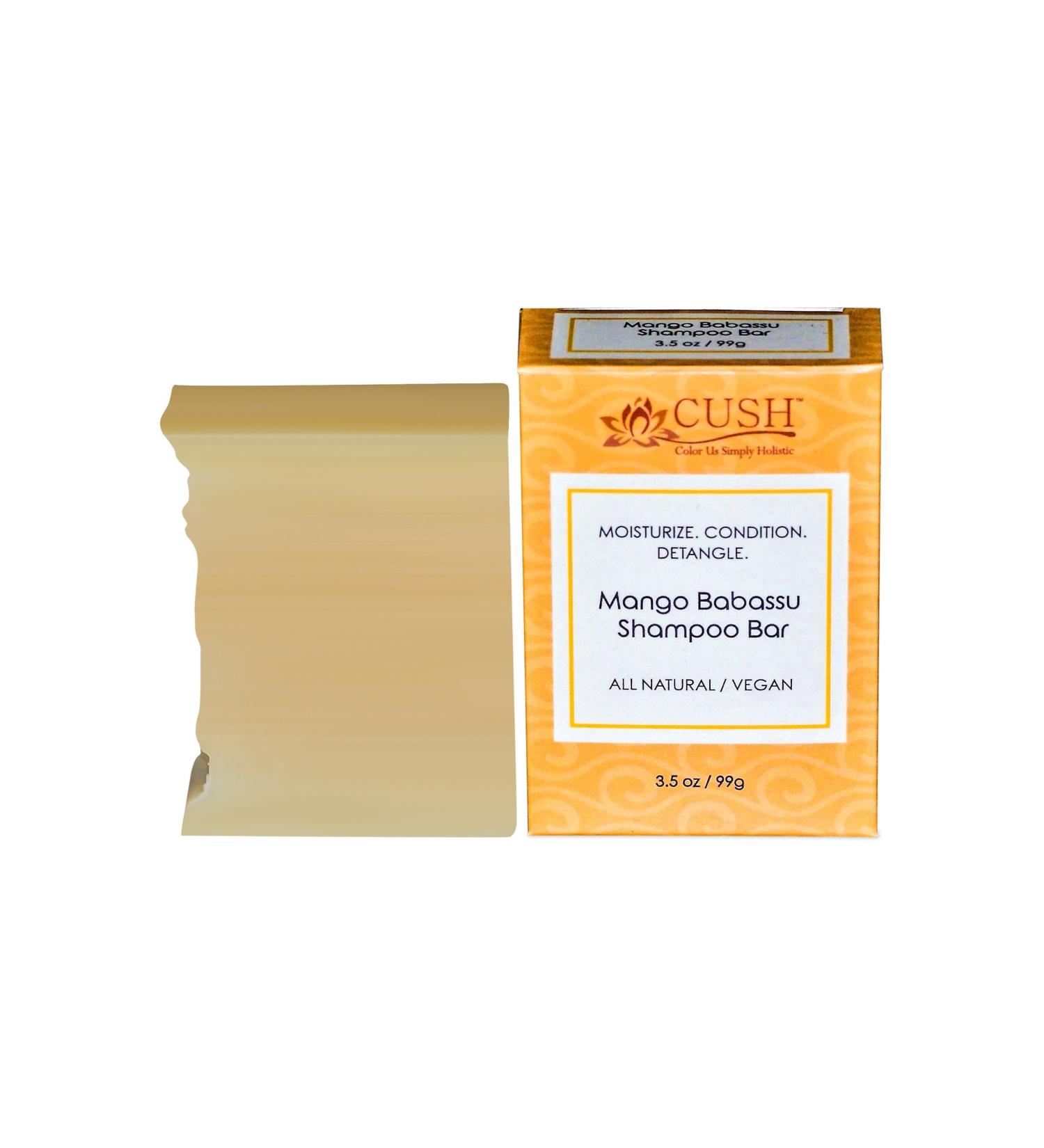 Buy CUSH Cosmetics Mango Babassu Shampoo Bar - Nourishing Mango Butter & Babassu Oil | 3.5 oz - Vegan & Eco-Friendly International Shipping - Buy Online on GoSupps.com