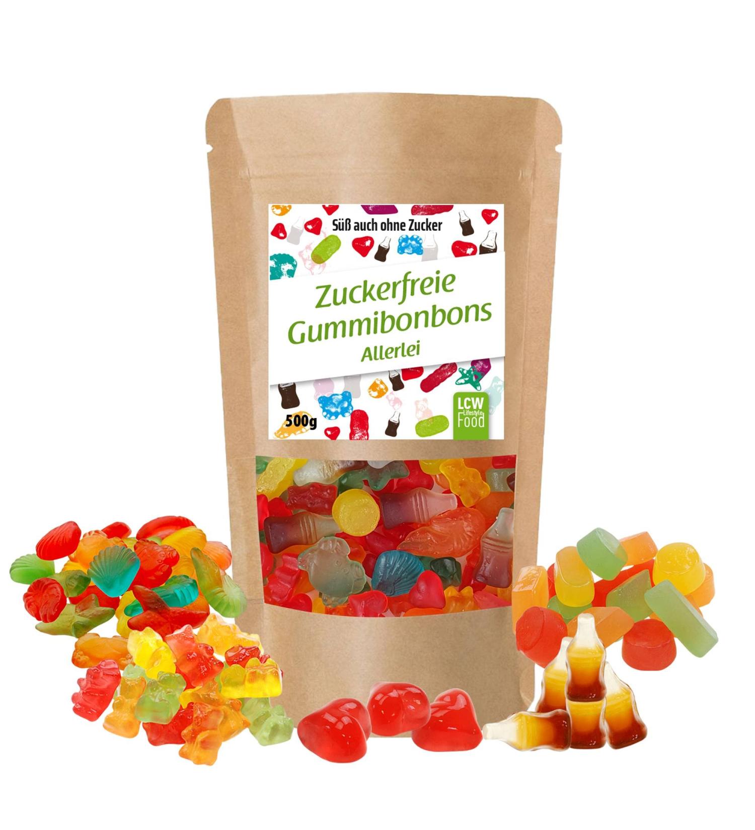 Sugar-Free Rubber Bonbons Mix 500g | 0g Sugar Fat-Free Gummy Bears with Maltitol - Sweet Treats for Healthy Living - Buy Online on GoSupps.com