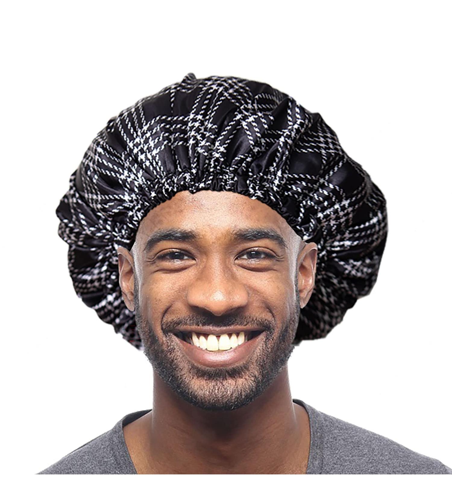 BONNET QUEEN Silk Satin Hair Bonnet for Sleeping - Double Layer Reversible Night Sleep Cap for Curly Hair - Buy Online on GoSupps.com