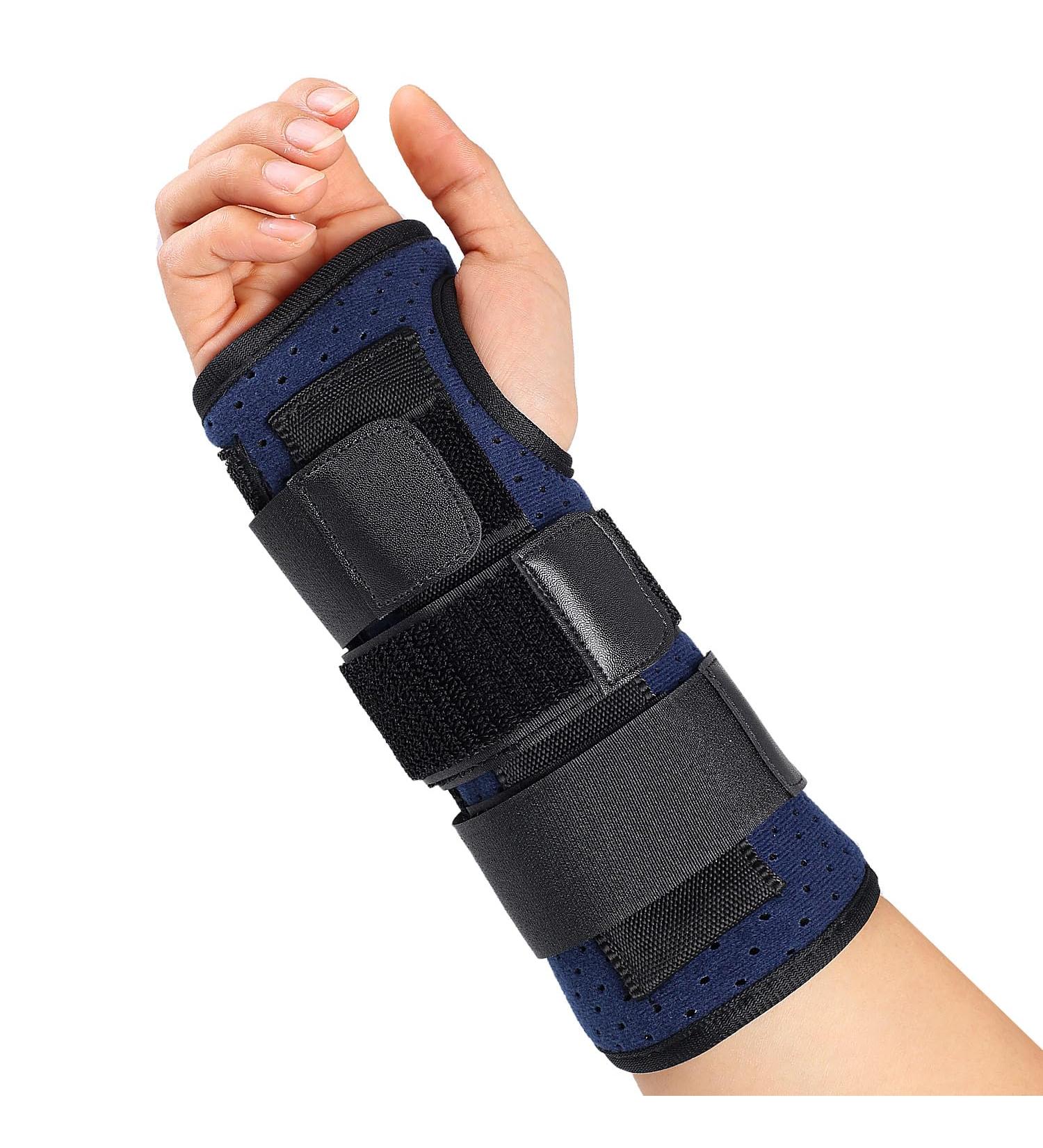 Buy Adjustable Wrist Brace for Carpal Tunnel & Tendonitis - XL Right Hand Support Splint with 3 Metal Splints | International Shipping Available - Buy Online on GoSupps.com