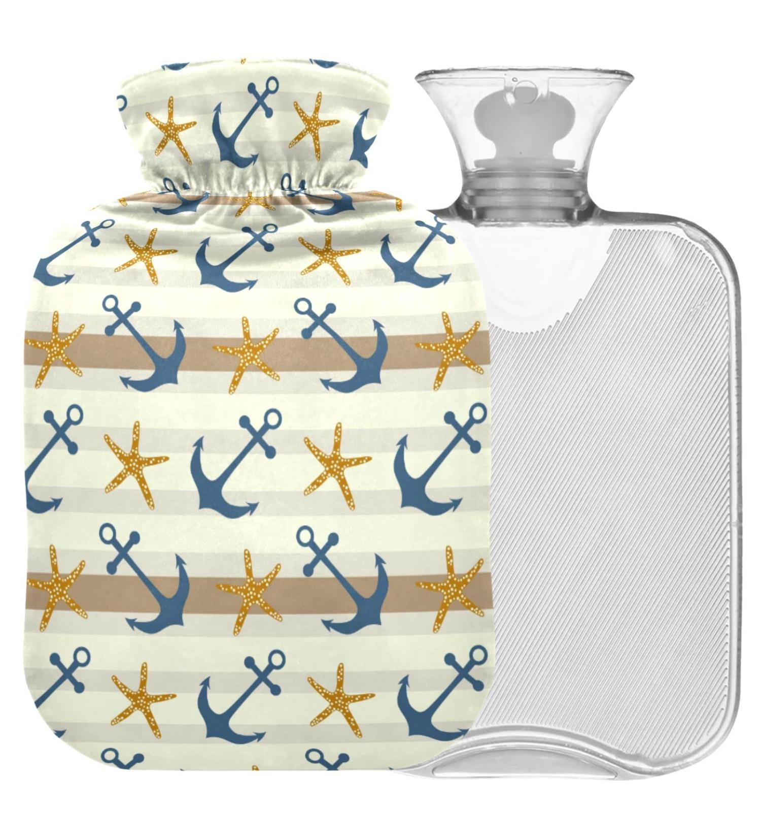 Buy Naanle Stripes Sea Esters Anchor Hot Water Bottle 1L - Transparent Warmth for Bed Hands & Feet Relief | Heat & Cold Therapy - Buy Online on GoSupps.com