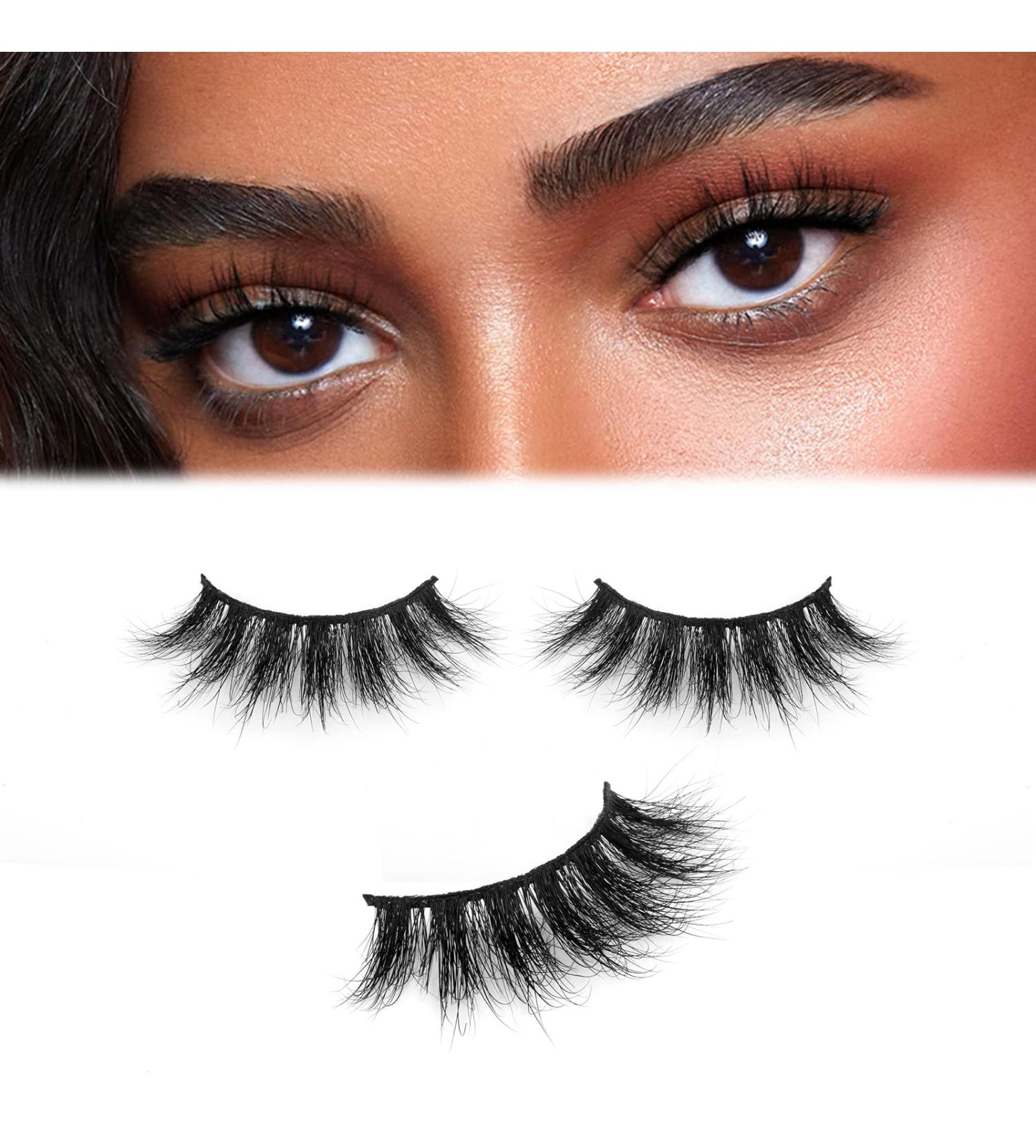 Barbiely Fluffy Mink False Eyelashes - Cat-Eye Look - Handmade Luxurious Volume - 3 Pairs Pack - Buy Online on GoSupps.com