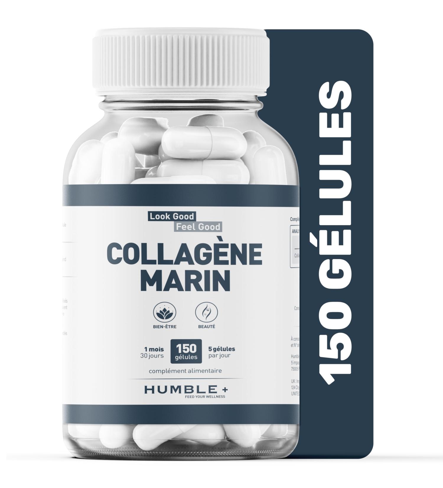 G lules Collagene Marin Ultra-Concentr es - 150 Capsules - 2 5 g de Tripeptides Hydrolys s pour une Meilleure Sant de la Peau - 5 Capsules/Jour - Fabriqu en France - Buy Online on GoSupps.com