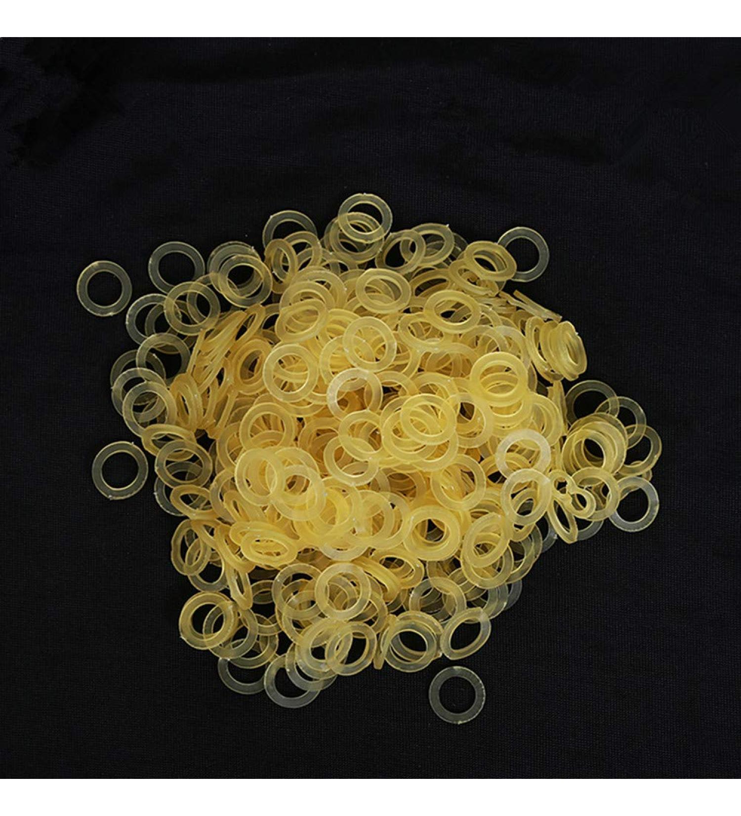 1500 Pcs Pet Silicone Rubber Hair Ties - Light Yellow | Dog Grooming Top Knots & Hair Bows for Cats, Dogs, Little Girls - Buy Online on GoSupps.com