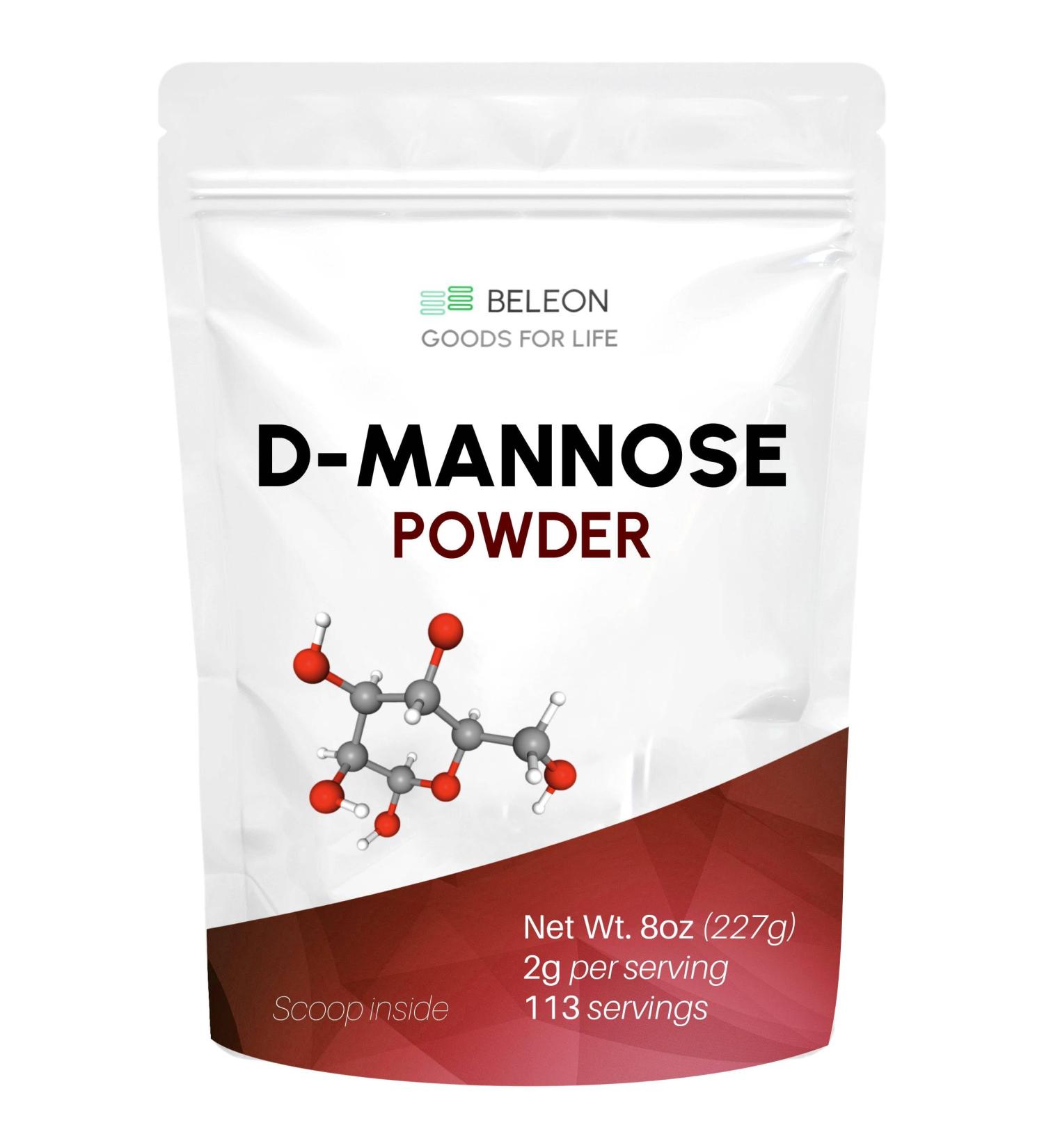 D-Mannose Powder 8 oz - Fast Dissolving Daily Supplement Supports Bladder Wellness & Balance for Women and Man