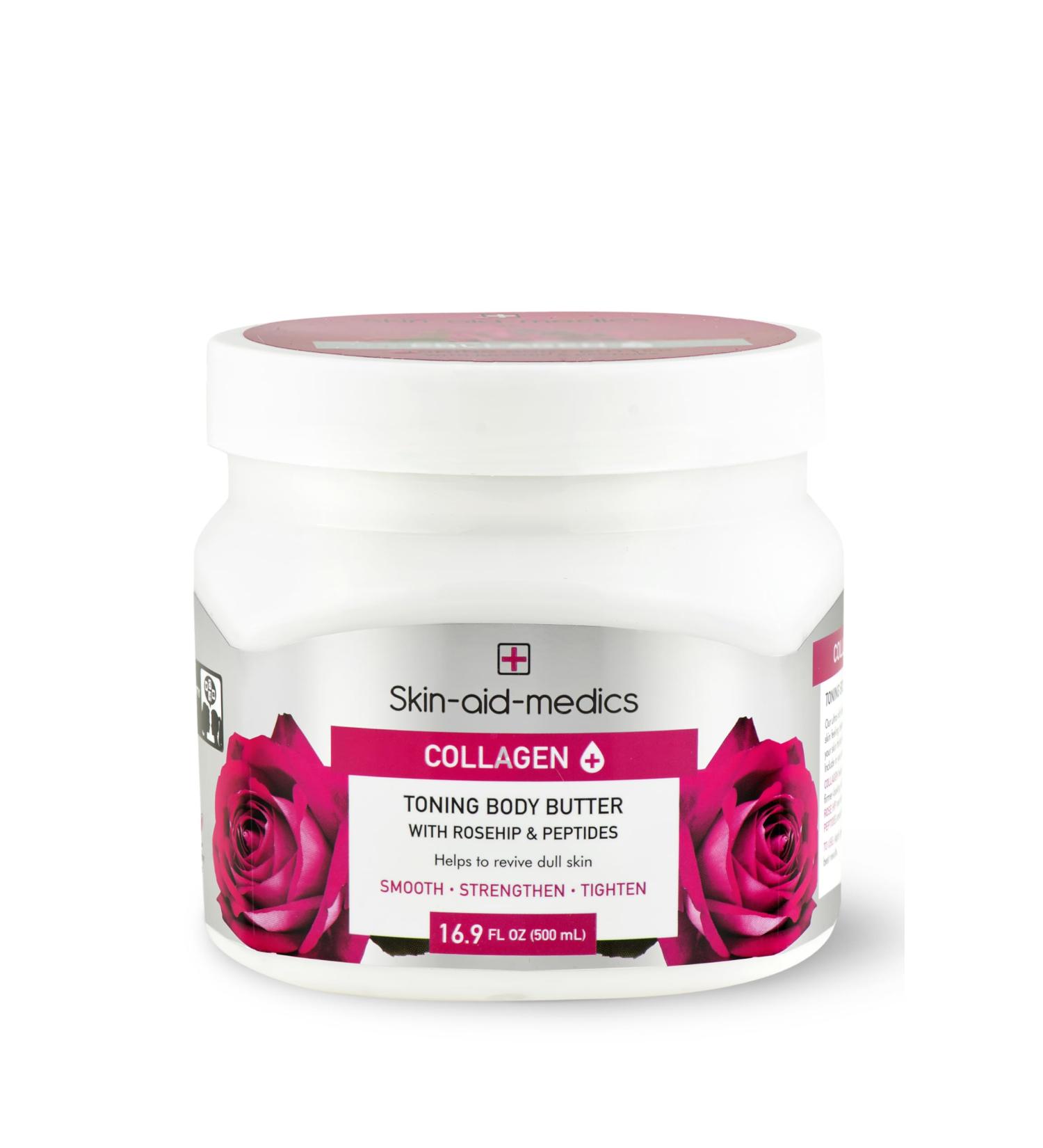Collagen Toning Body Butter with Rose Hip and Peptides 16.9 oz