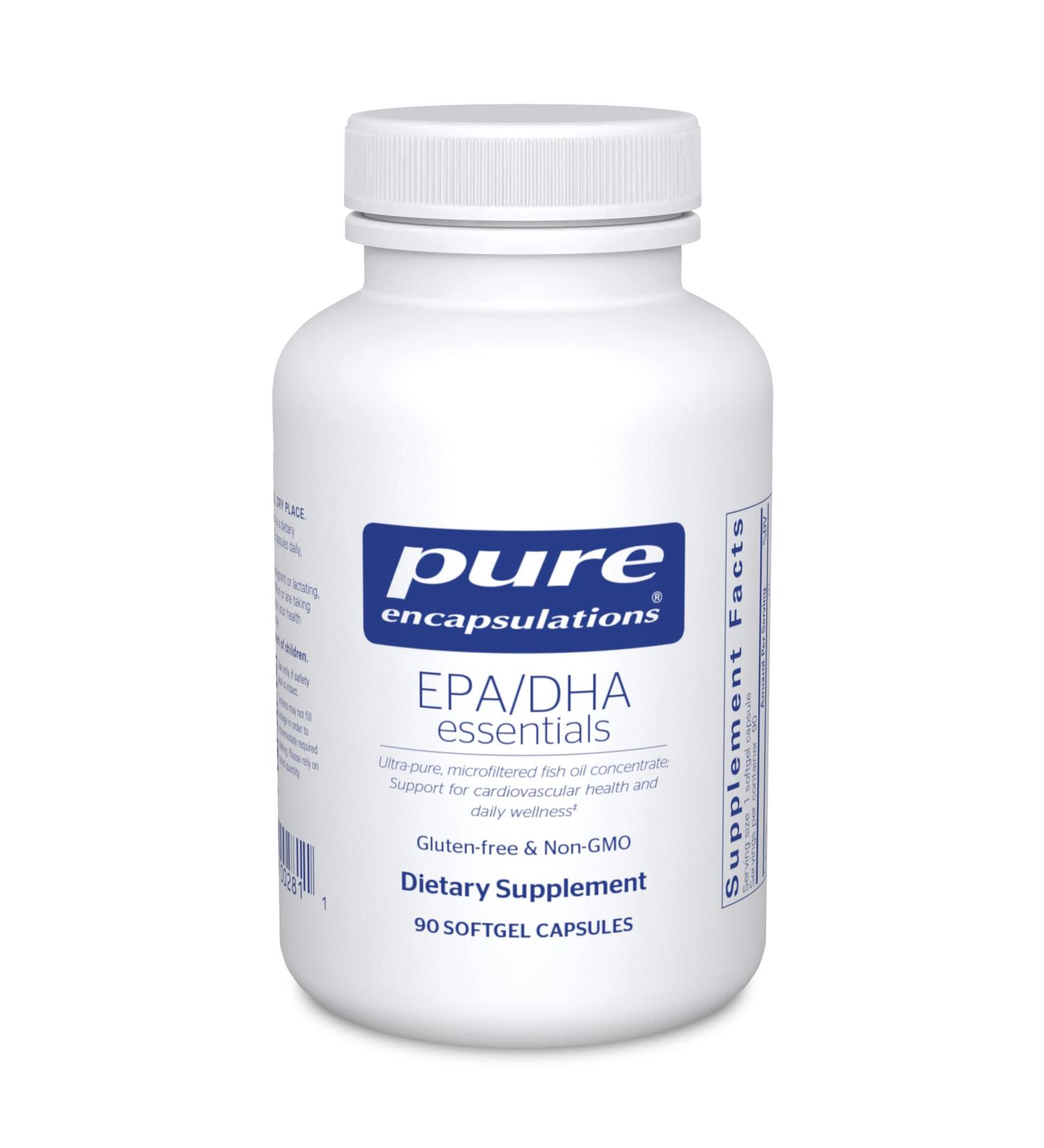 Pure Encapsulations EPA/DHA Essentials | Fish Oil Supplement for Cardiovascular Health | 90 Softgels - Buy Online on GoSupps.com