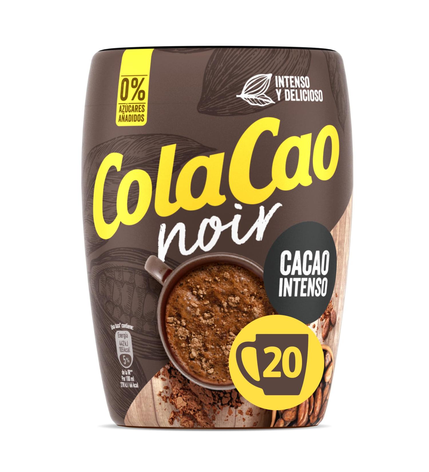Cola Cao ColaCao Noir Intense taste and 0 added sugars To enjoy hot chocolate in winter 300 g - Buy Online on GoSupps.com